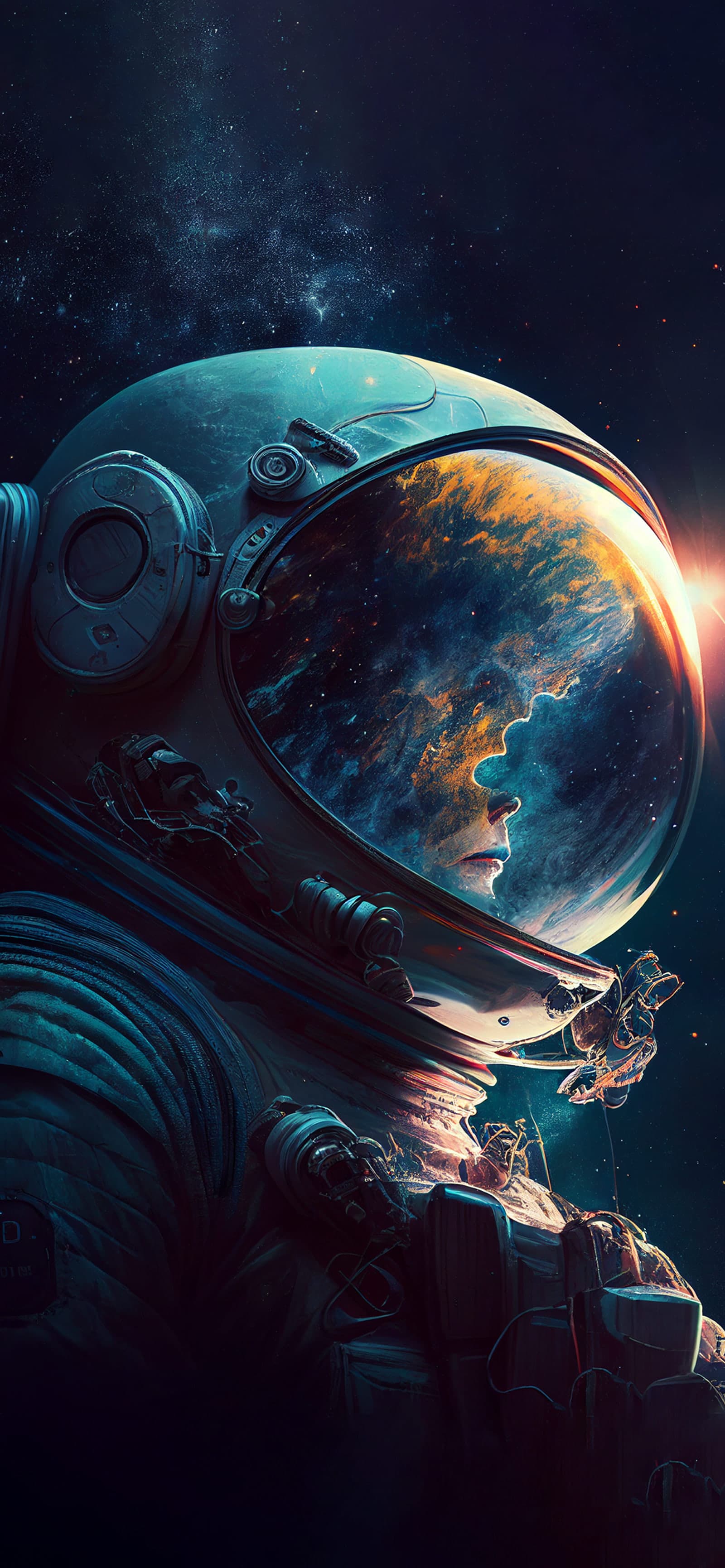 Astronaut Stargazer - Pro phone wallpaper