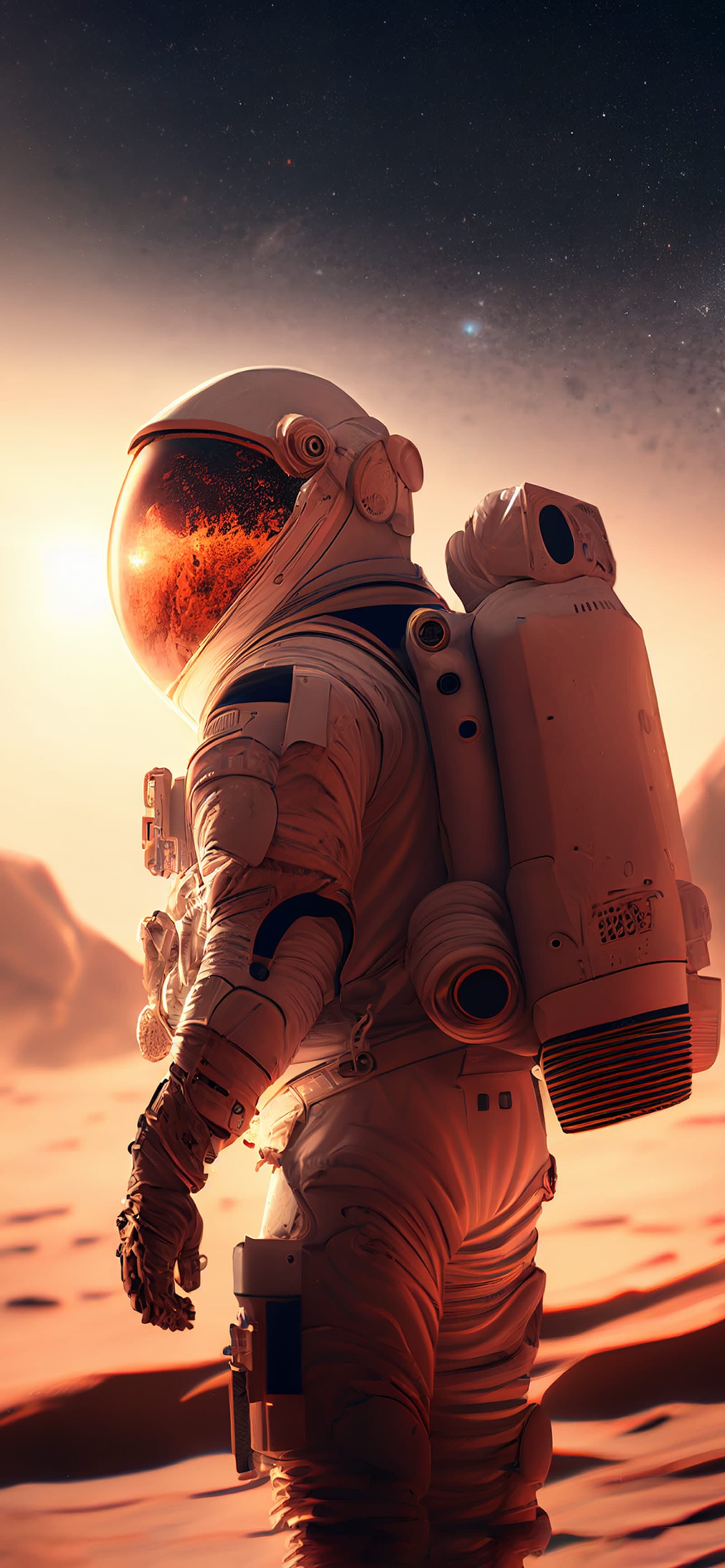 Astronaut Perspective - Pro phone wallpaper