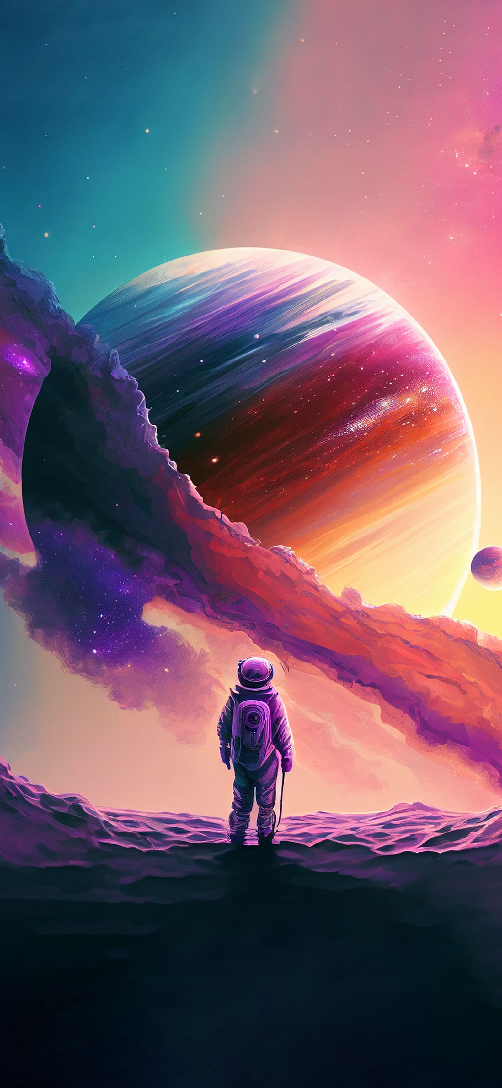 Cosmic Wanderer - Pro phone wallpaper