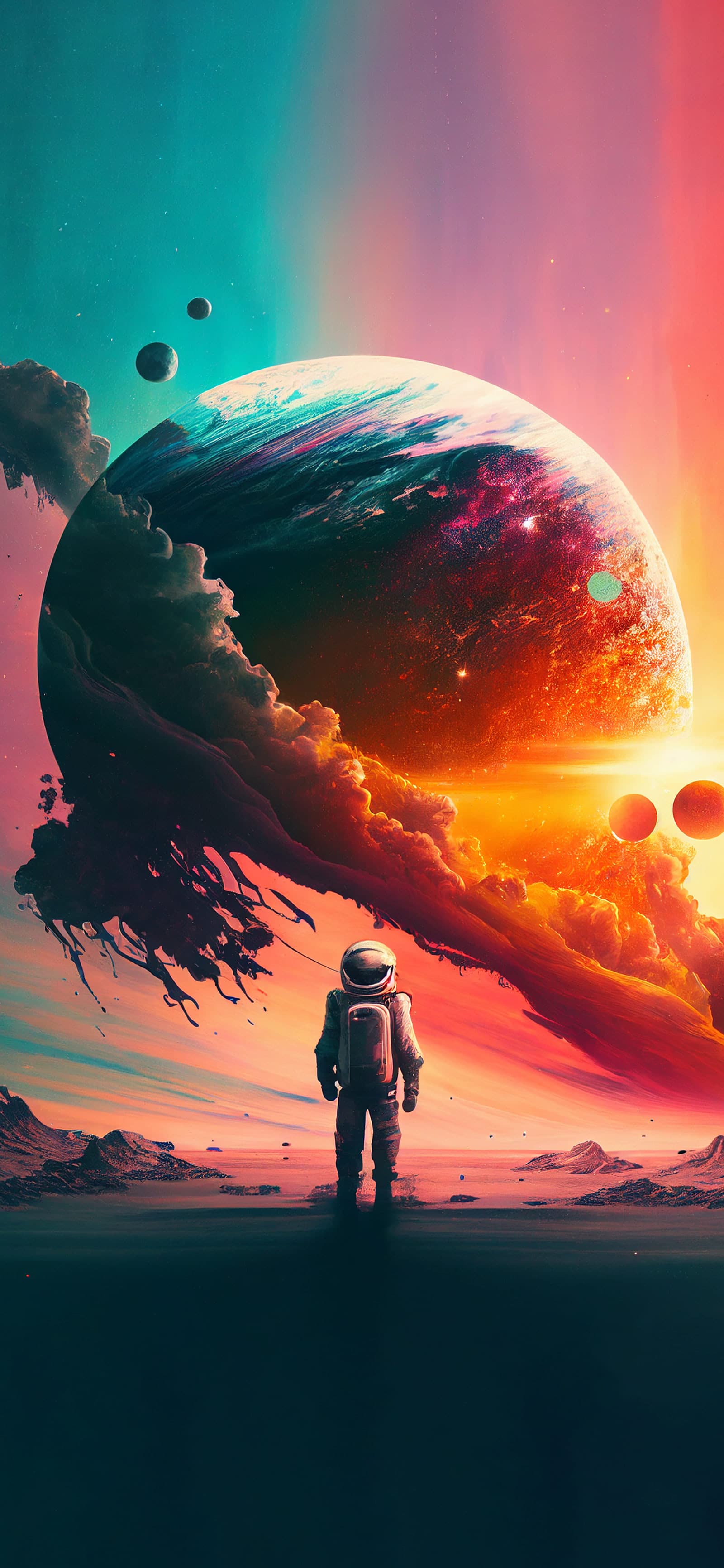Astronaut Planetary Vista - Pro phone wallpaper