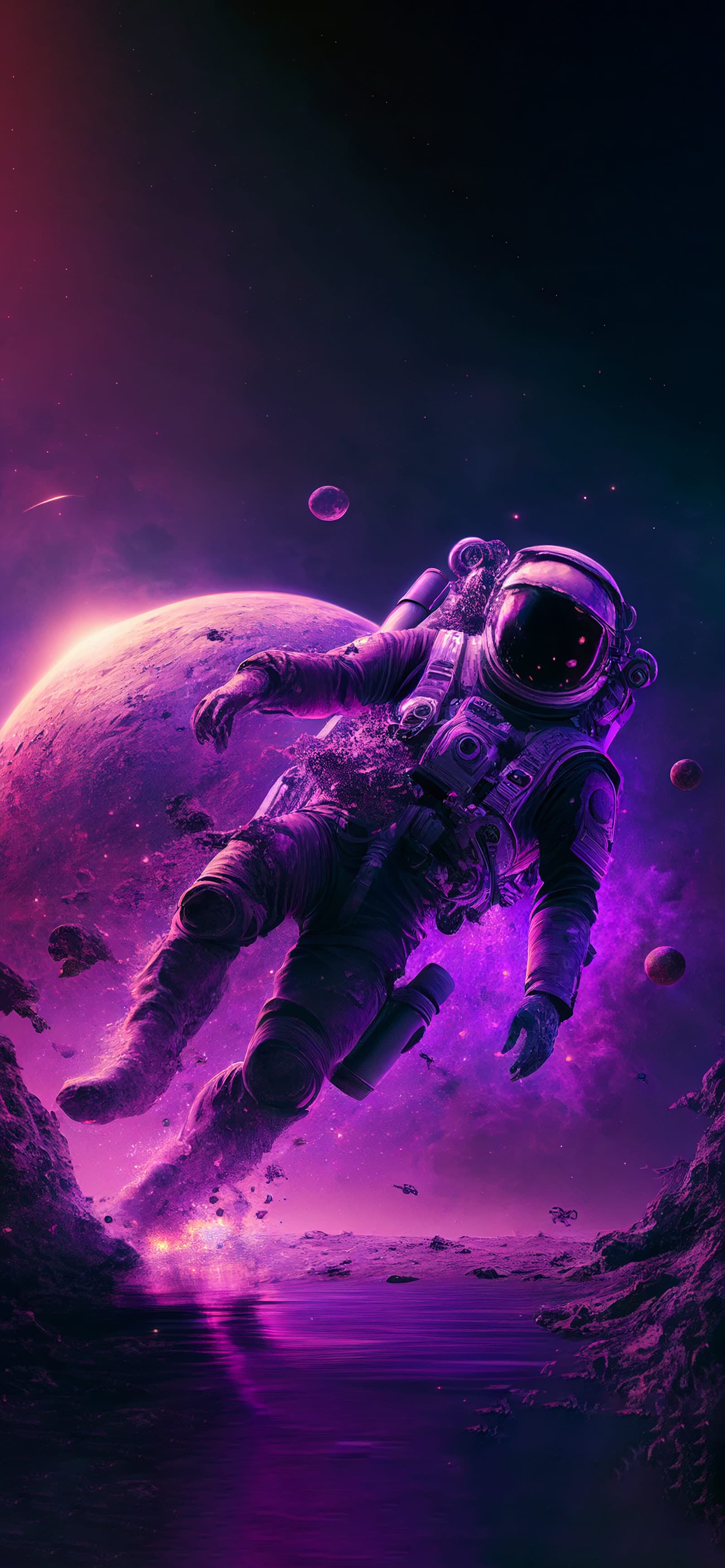 Purple Space Wanderer - Pro phone wallpaper