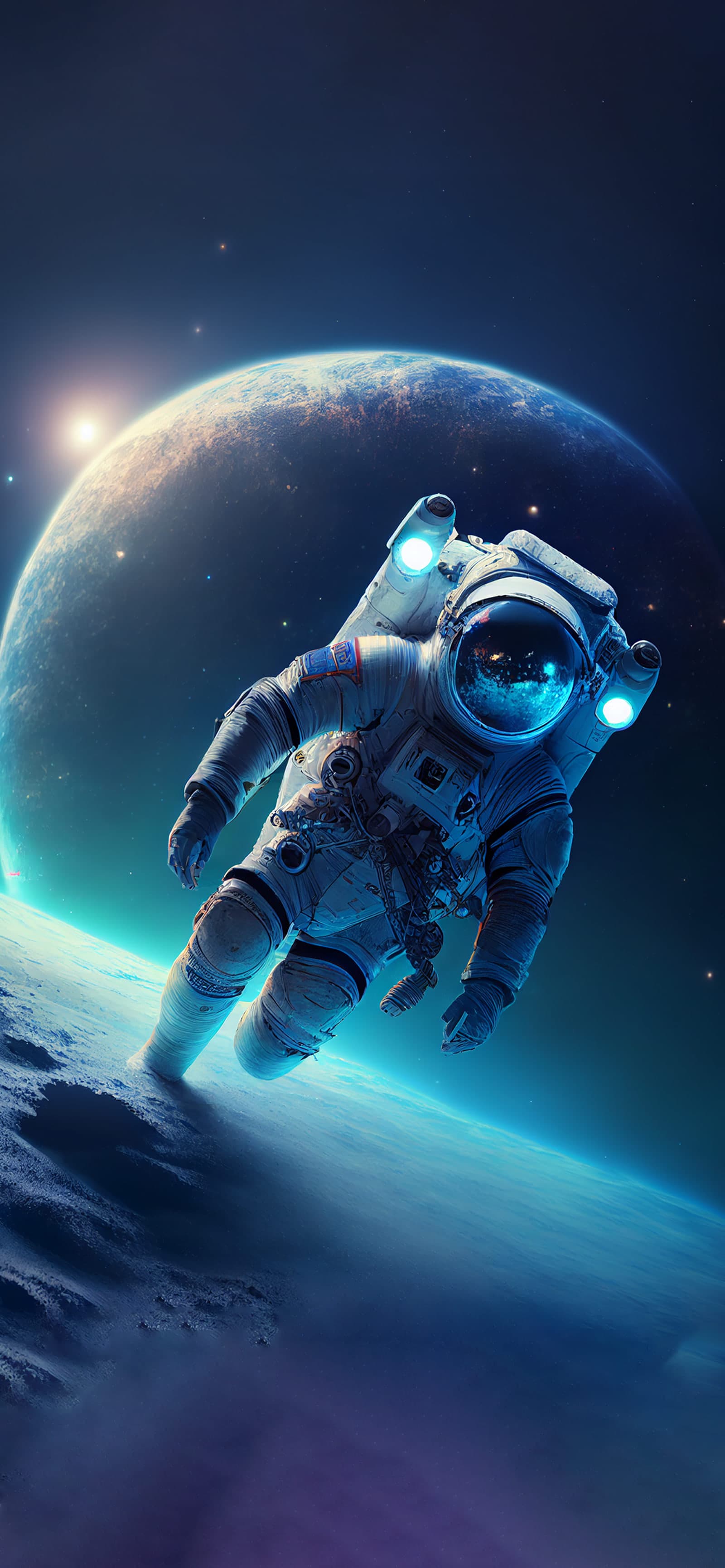 Floating Spaceman - Pro phone wallpaper