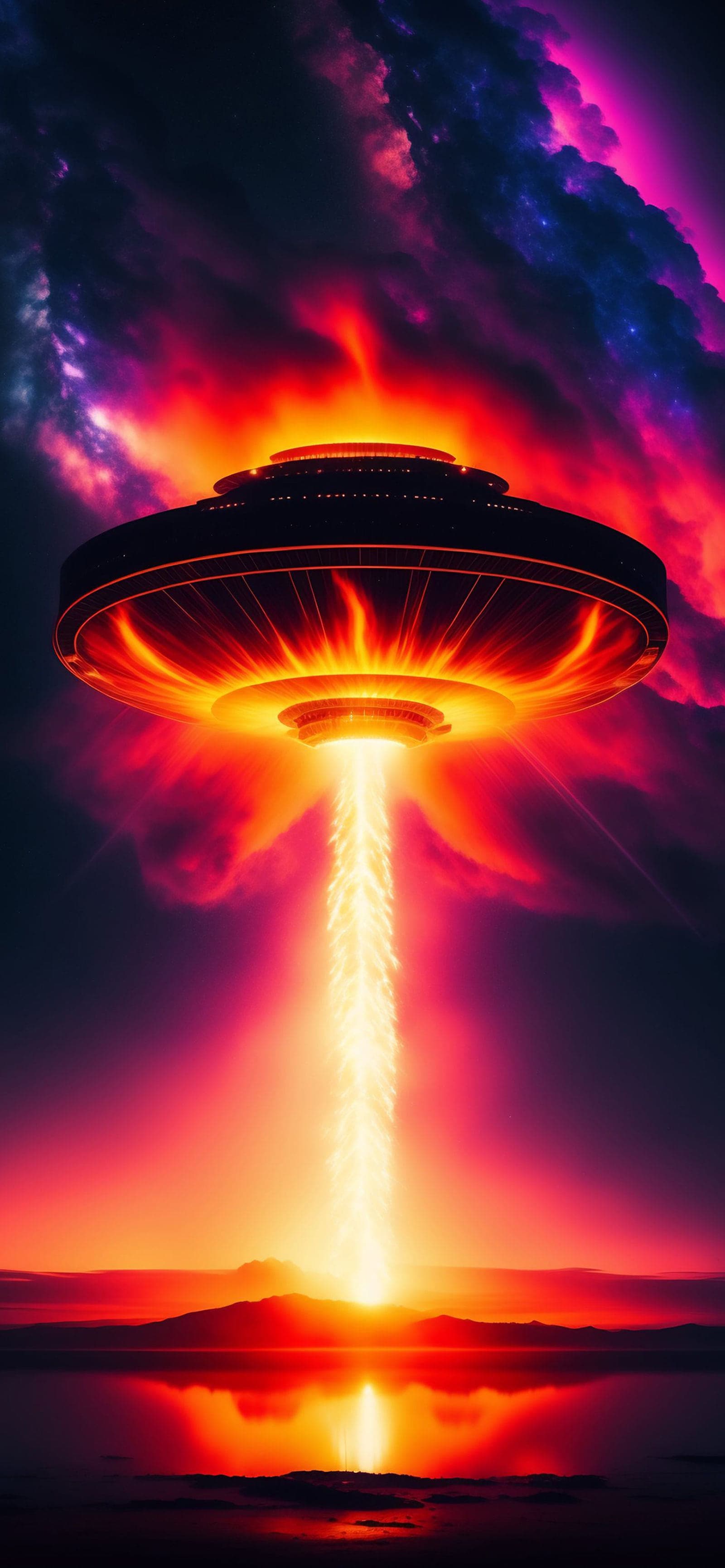 UFO Arrival - Pro phone wallpaper