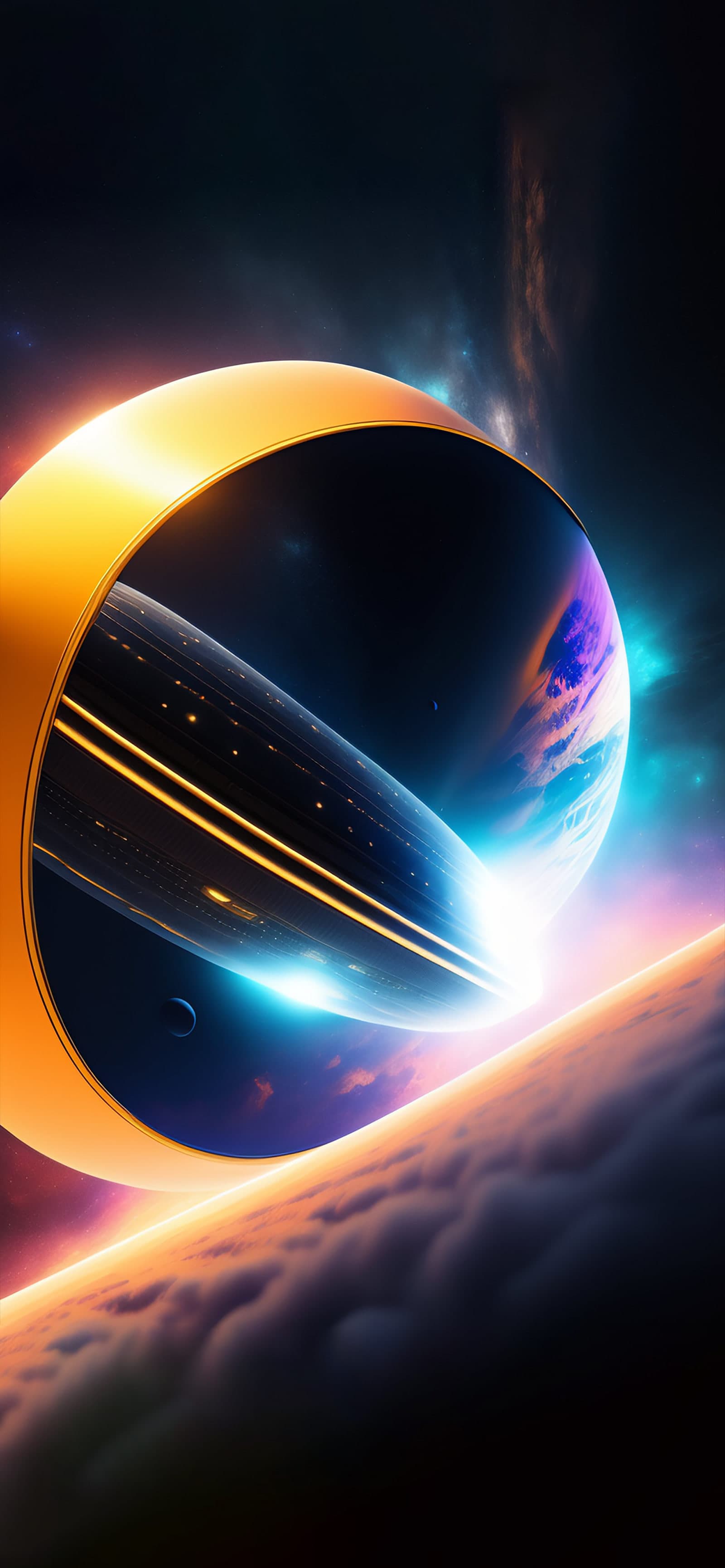 Planetary Ring Portal - Pro phone wallpaper