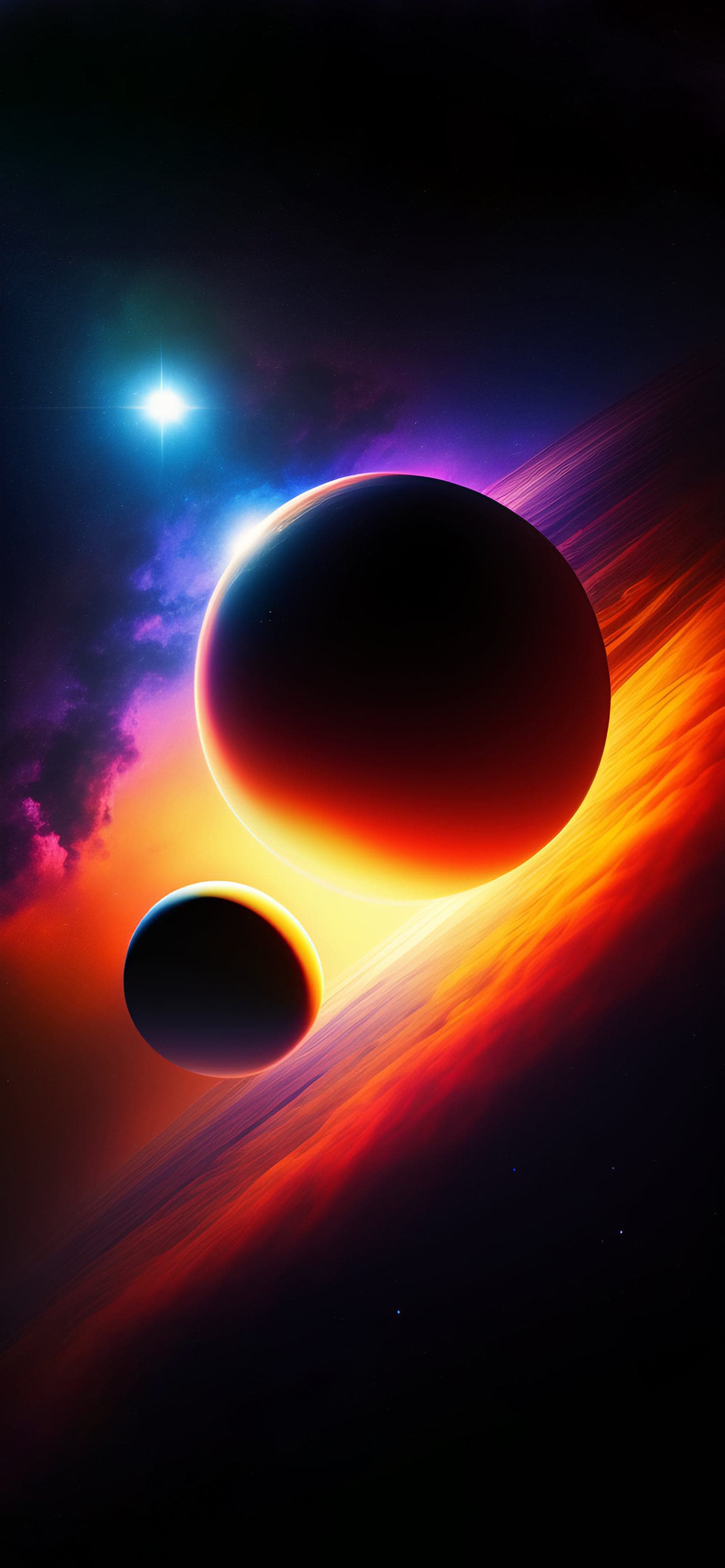 Cosmic Planetary Alignment - Pro phone wallpaper