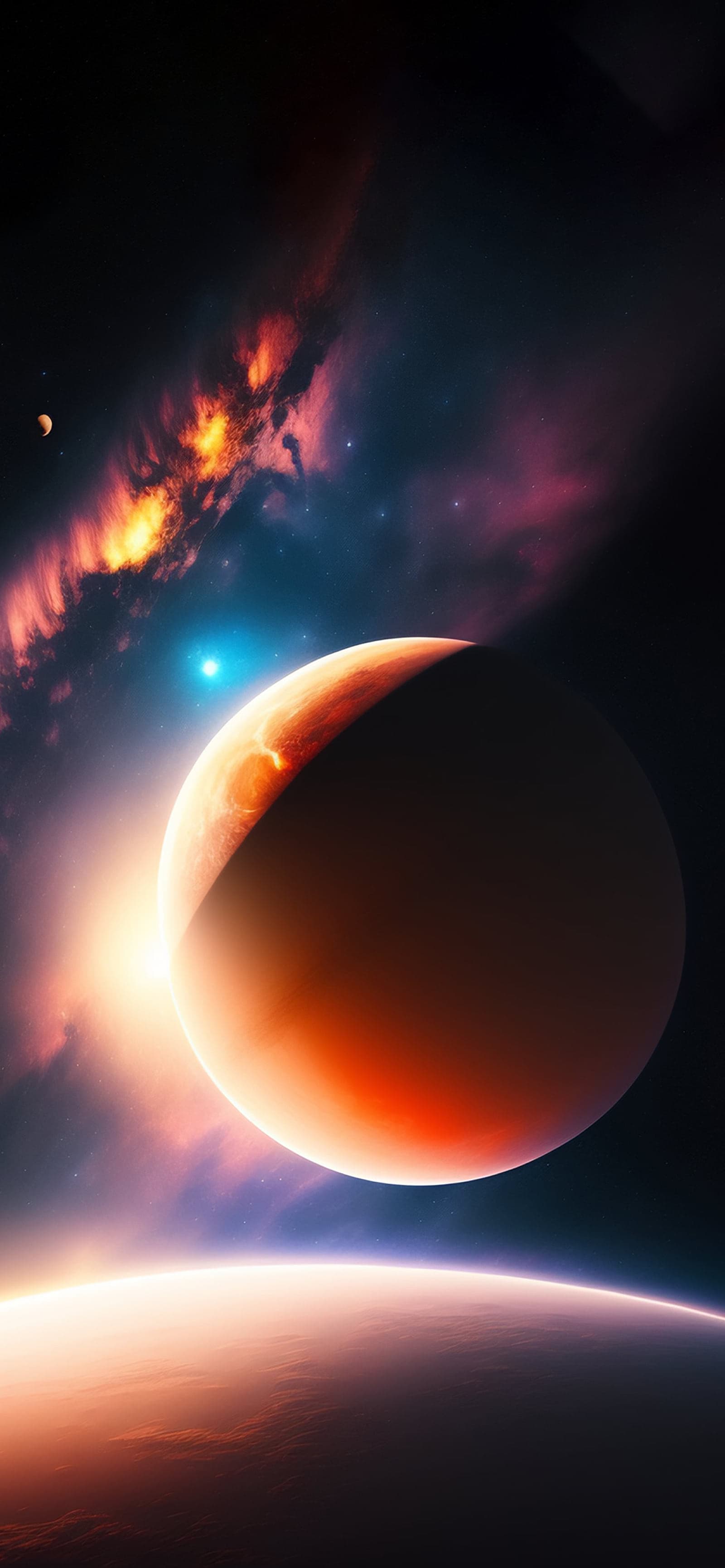 Planetary Sunrise - Pro phone wallpaper
