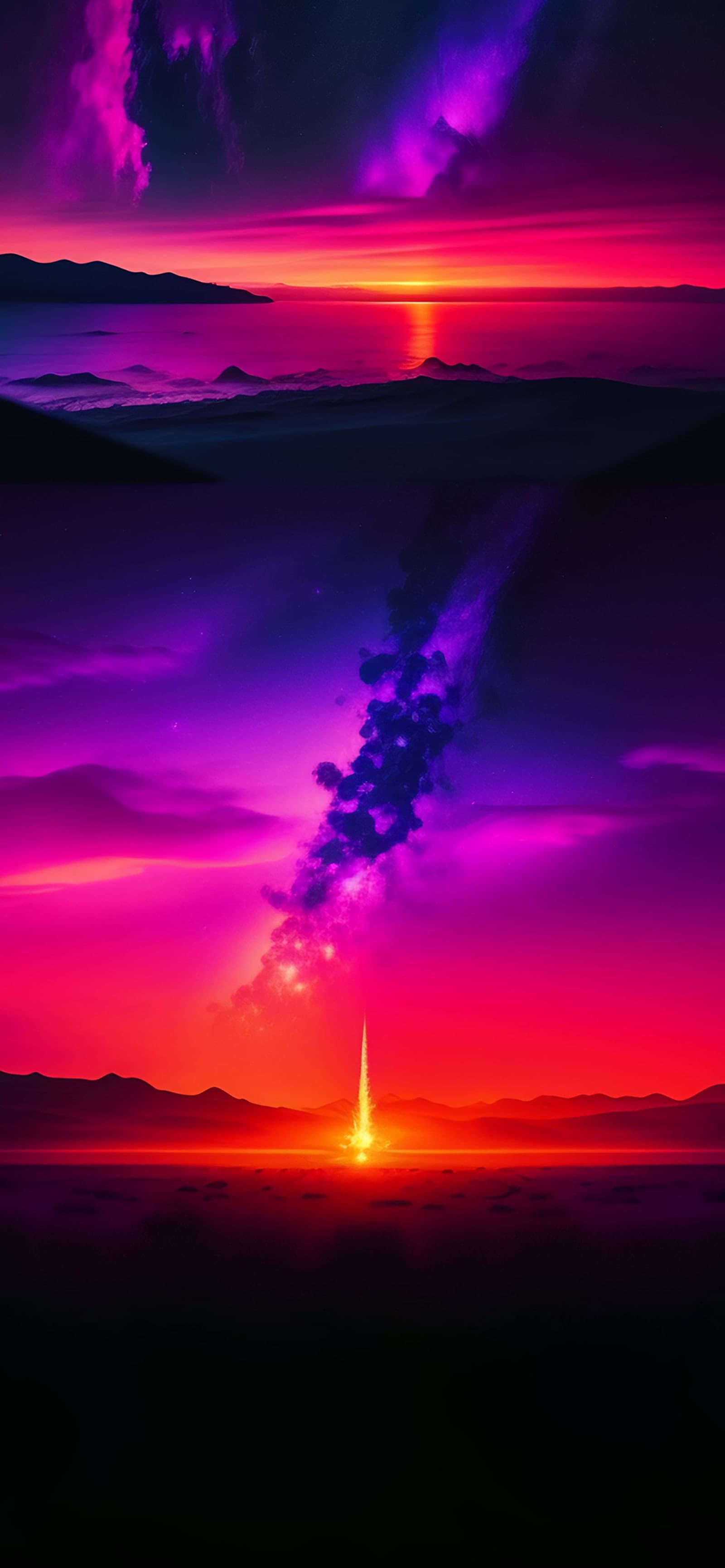 Purple Horizon Dreamscape - Pro phone wallpaper