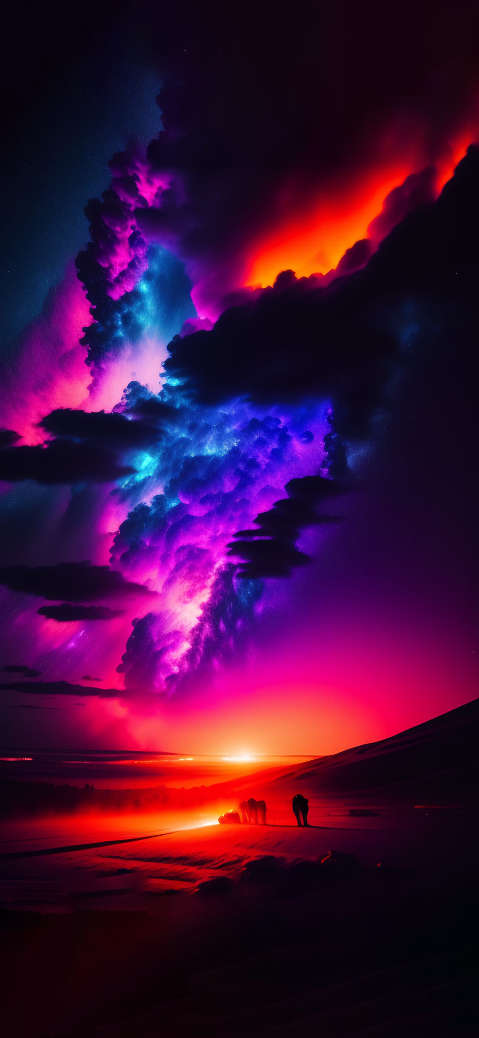 Stormy Night Riders - Pro phone wallpaper