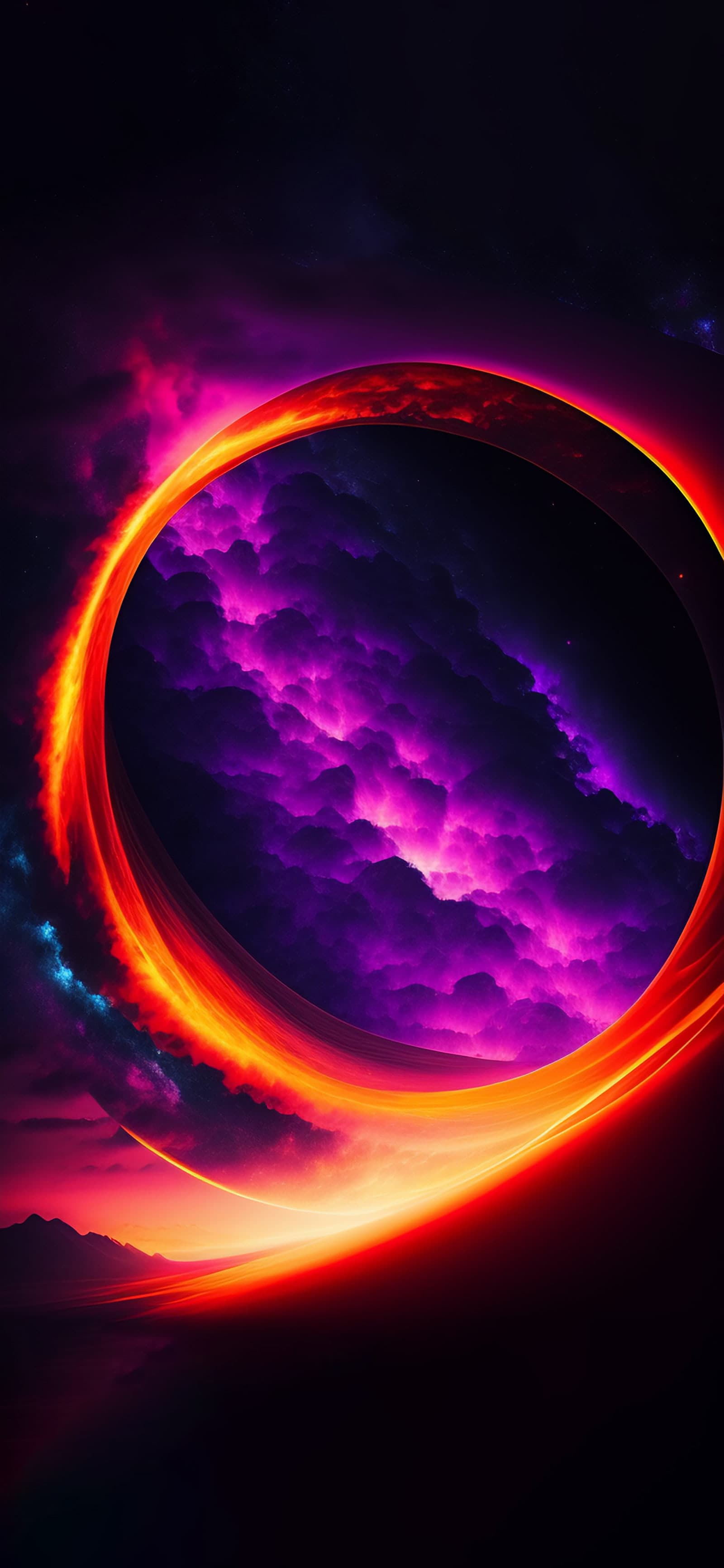Cosmic Ring Portal - Pro phone wallpaper