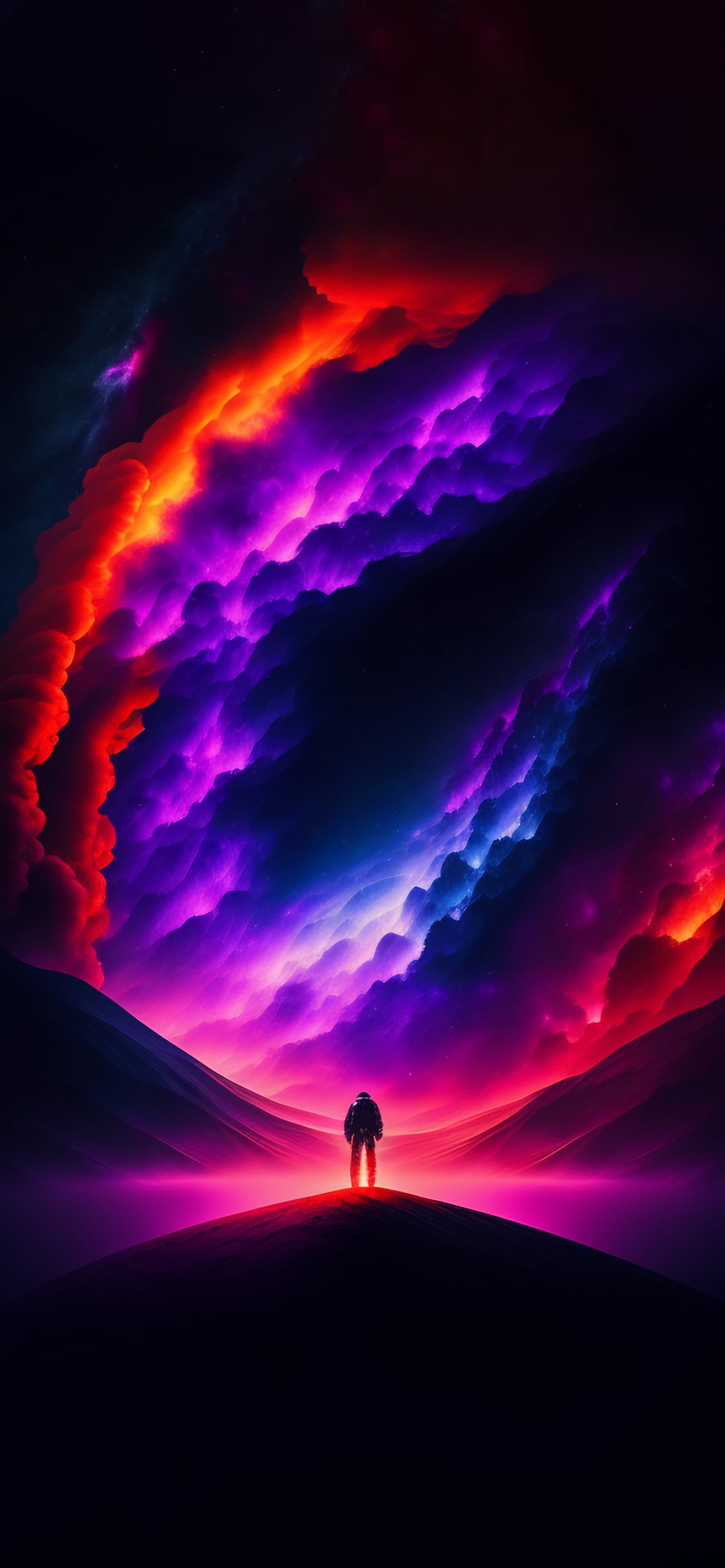 Cosmic Silhouette - Pro phone wallpaper