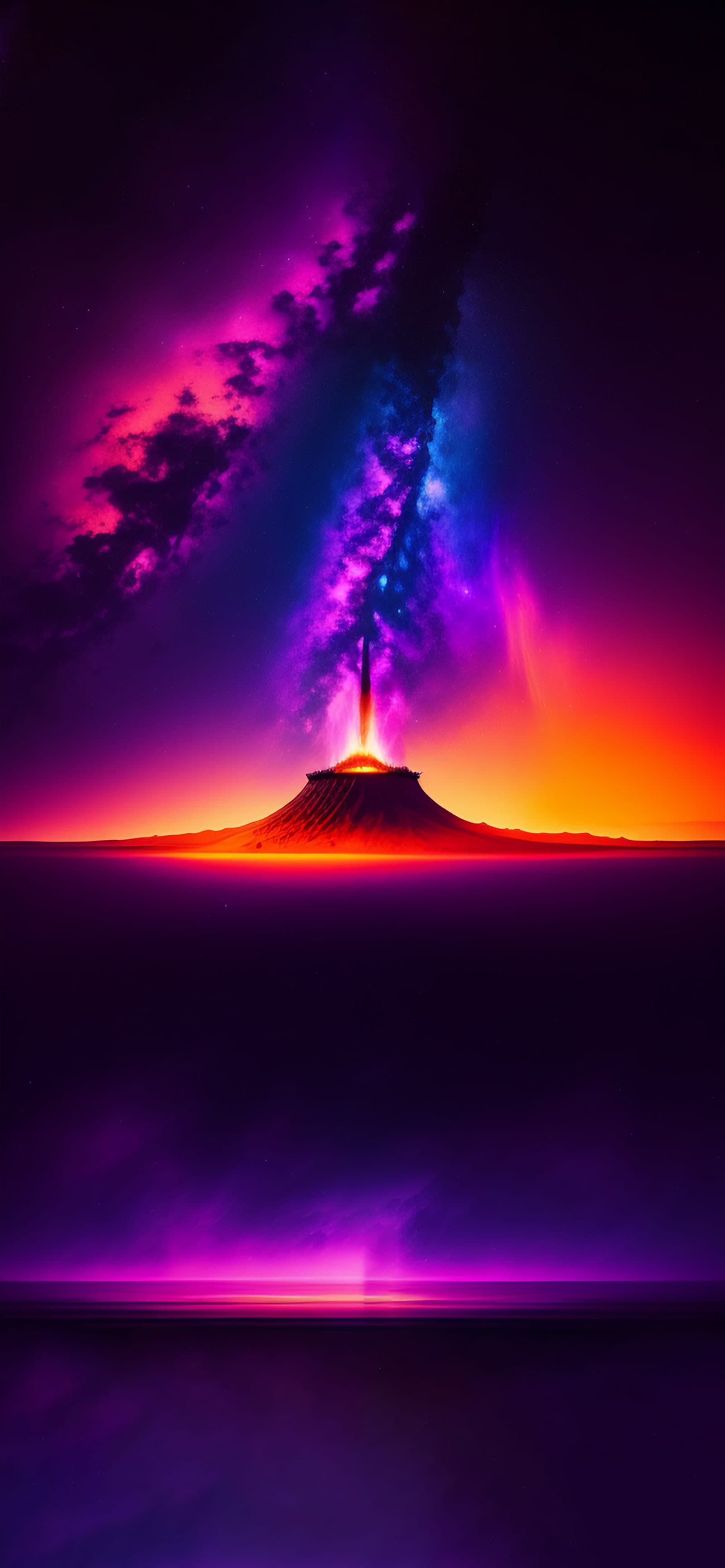 Cosmic Volcano - Pro phone wallpaper