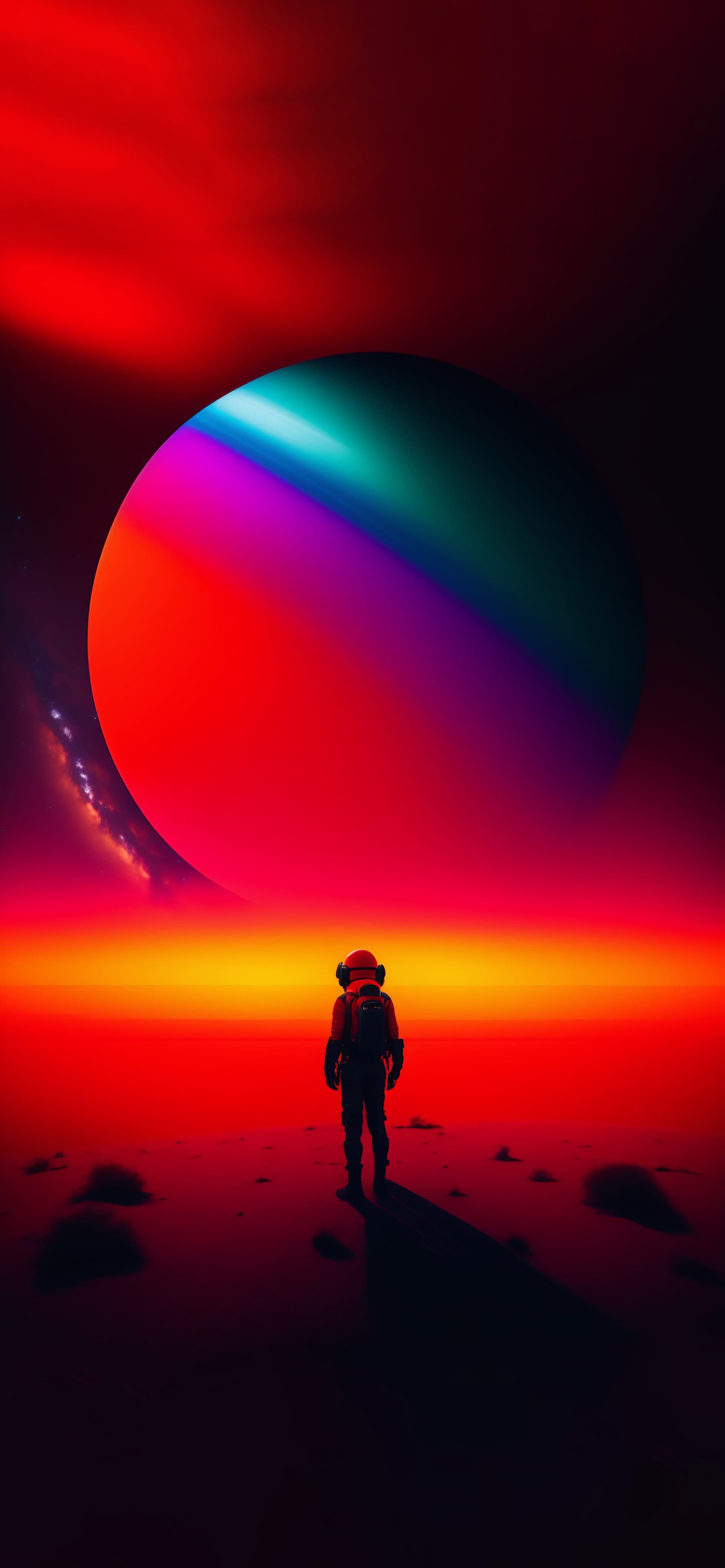 Astronaut Horizon Gaze - Pro phone wallpaper