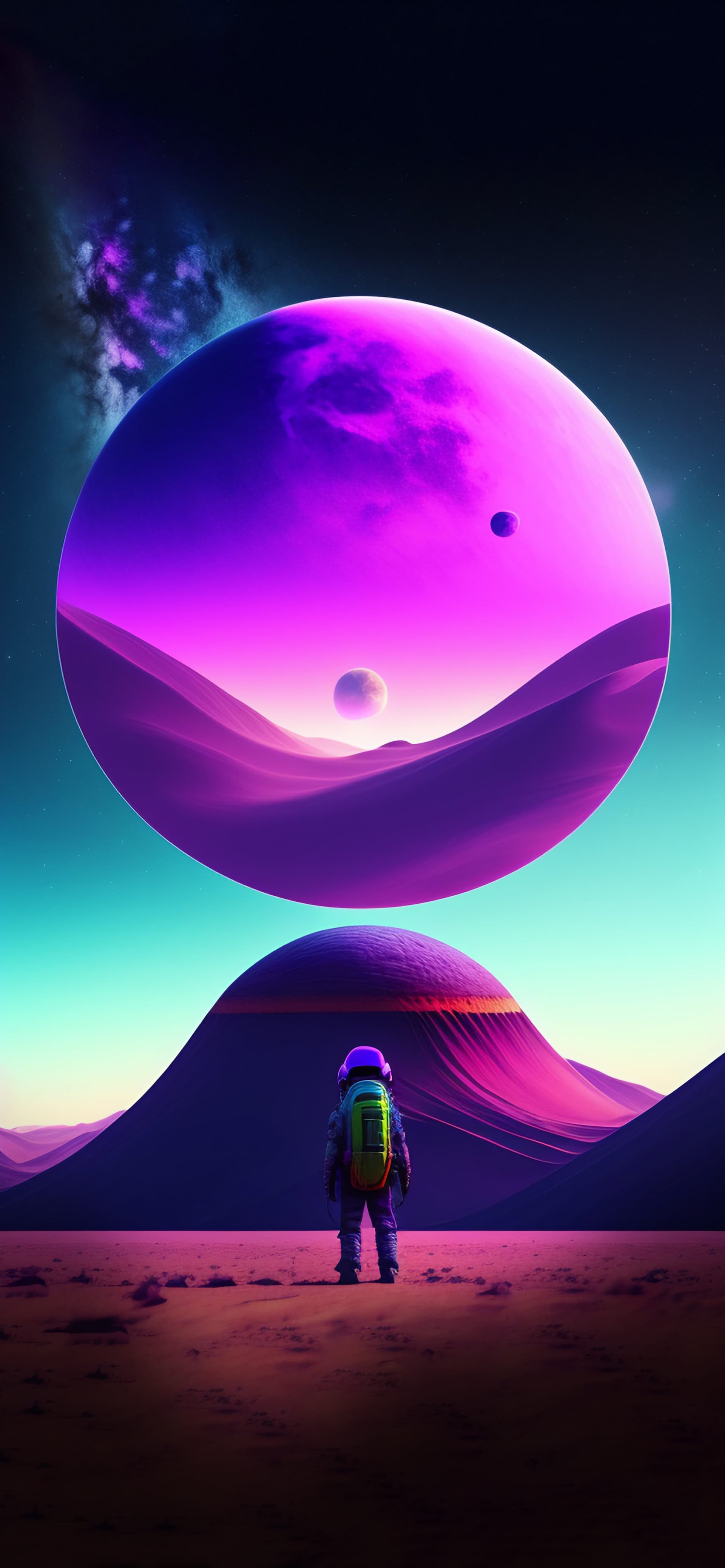 Purple Planet Gaze - Pro phone wallpaper