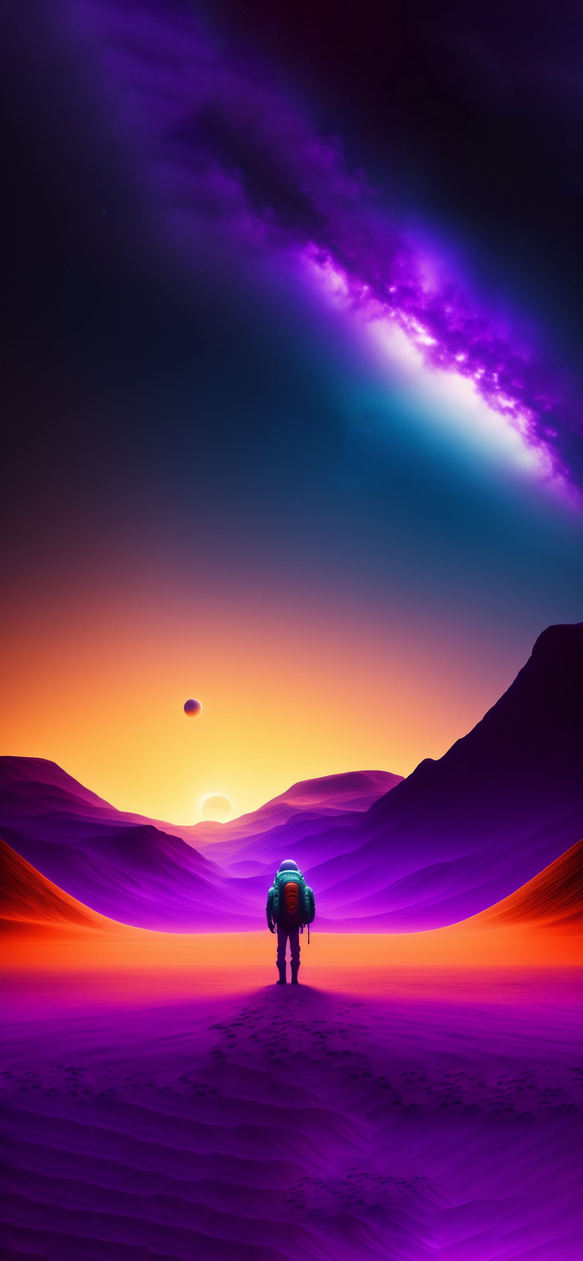 Purple Mountain Vista - Pro phone wallpaper