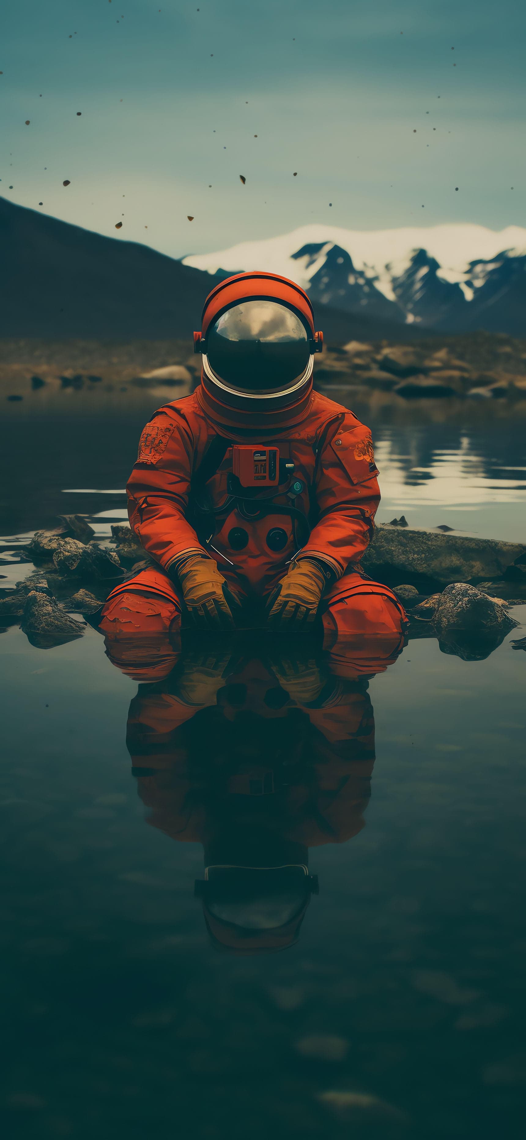 Contemplative Spaceman - Pro phone wallpaper