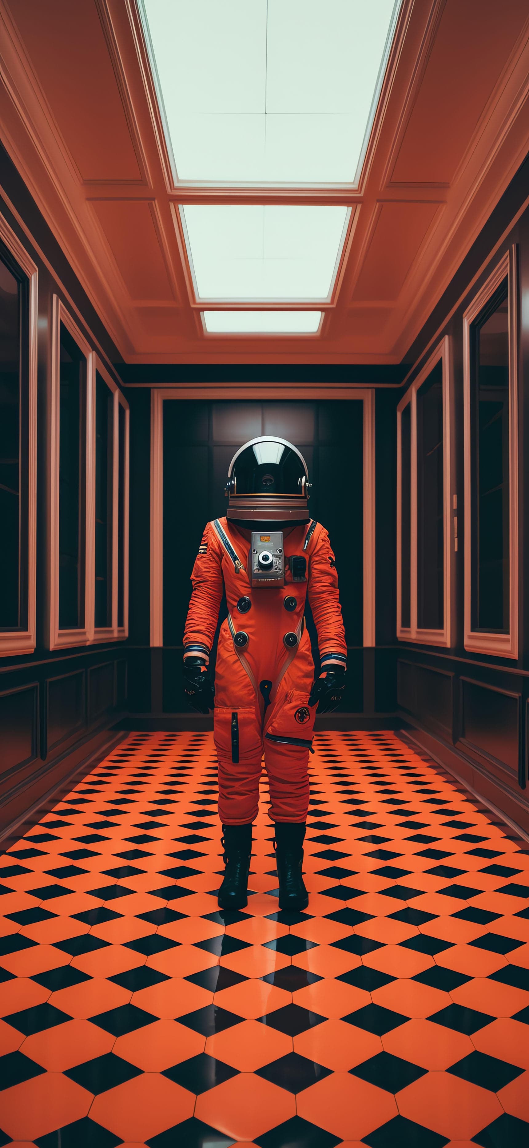 Hallway Spaceman - Pro phone wallpaper