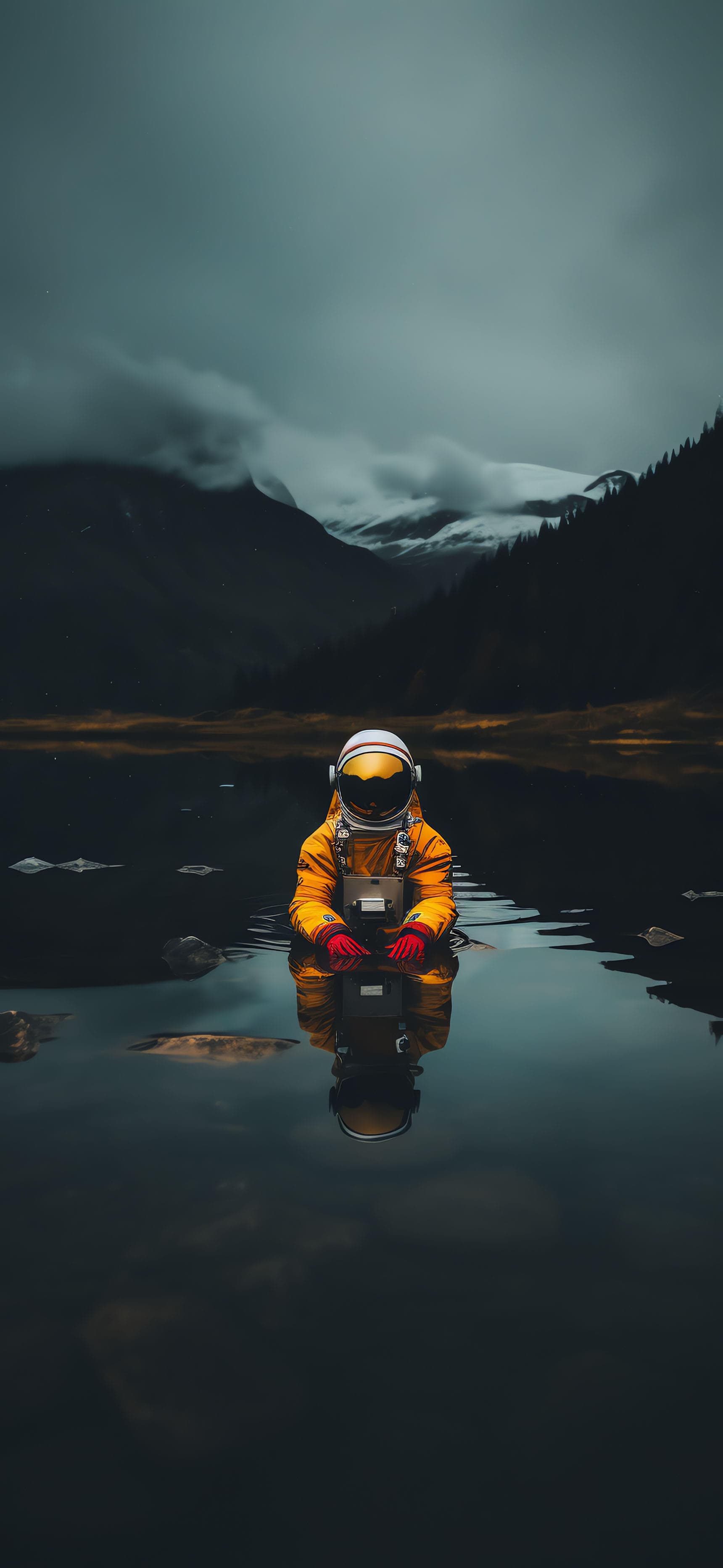 Submerged Space Explorer - Pro phone wallpaper