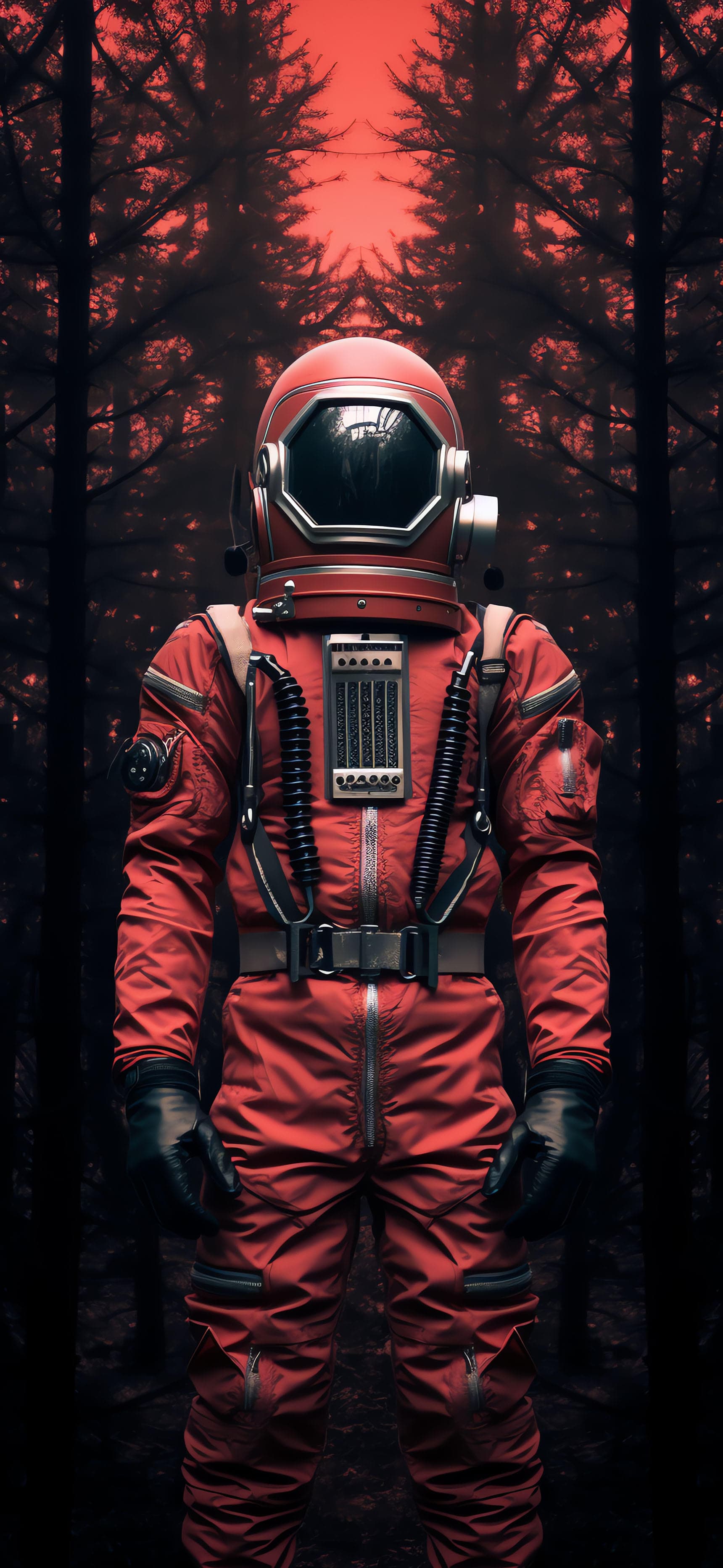 Forest Astronaut Portrait - Pro phone wallpaper