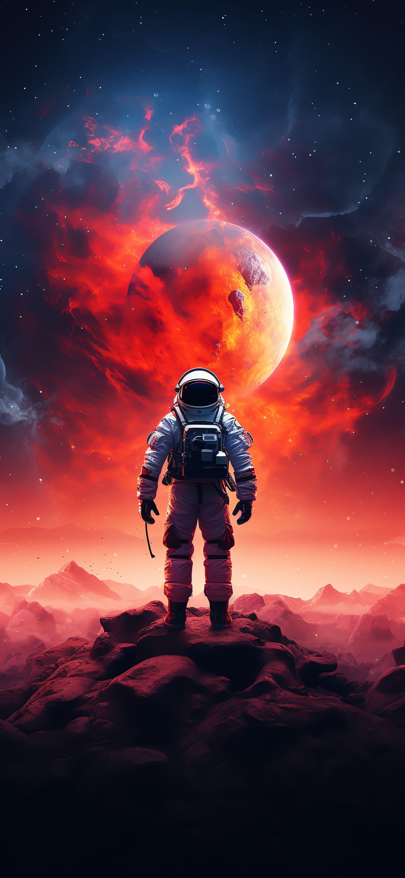 Martian Space Stroll - Pro phone wallpaper