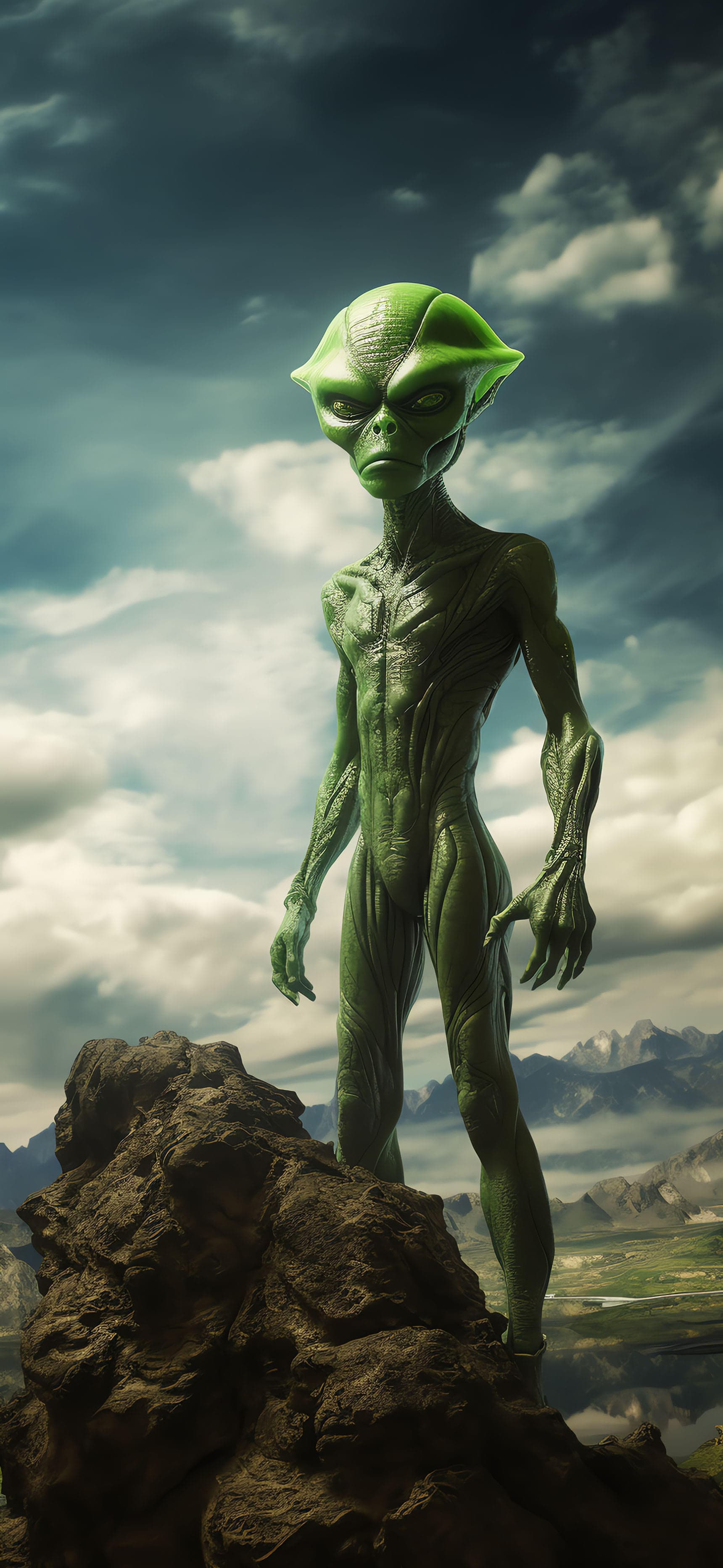 Verdant Alien Stance - Pro phone wallpaper