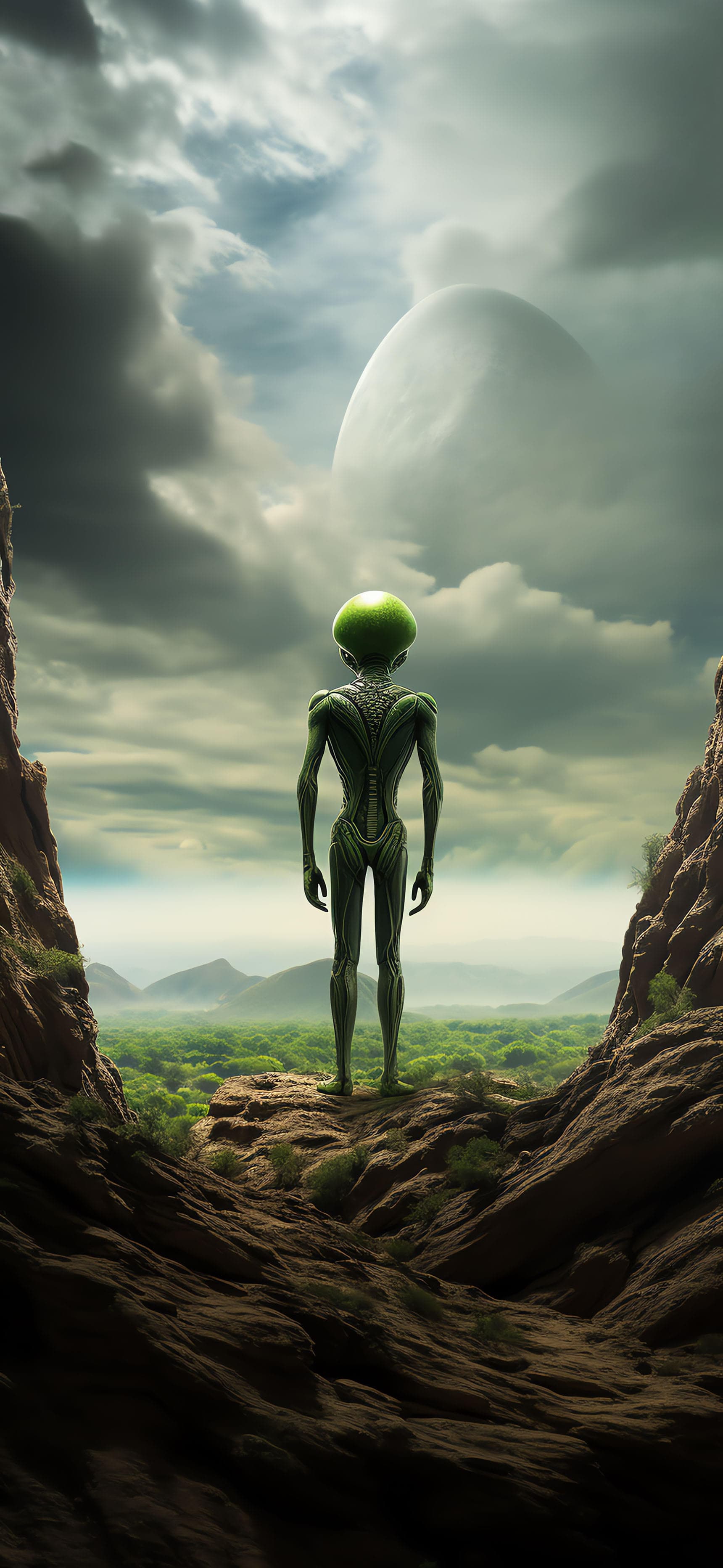 Alien Green Vista - Pro phone wallpaper