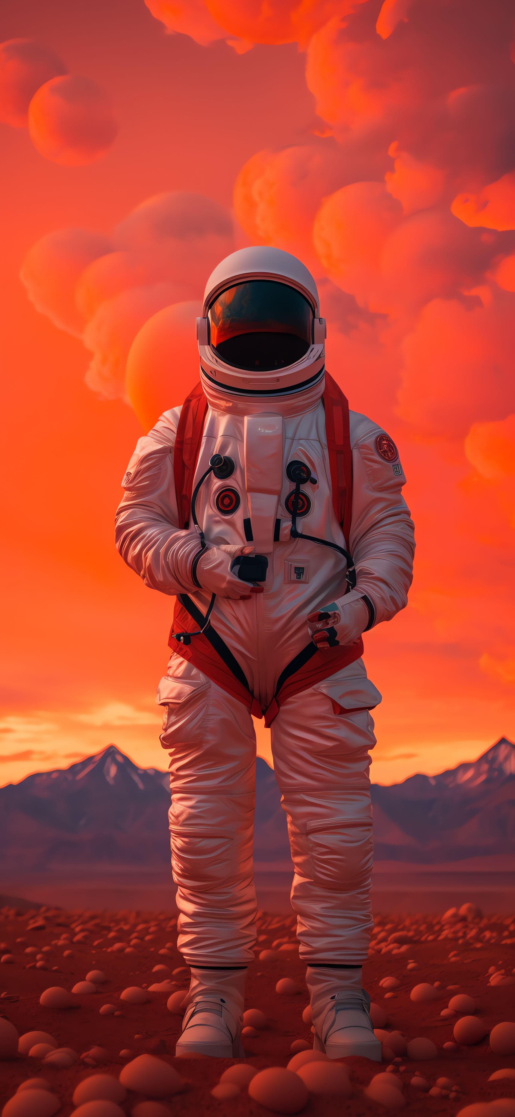 Red Planet Walker - Pro phone wallpaper