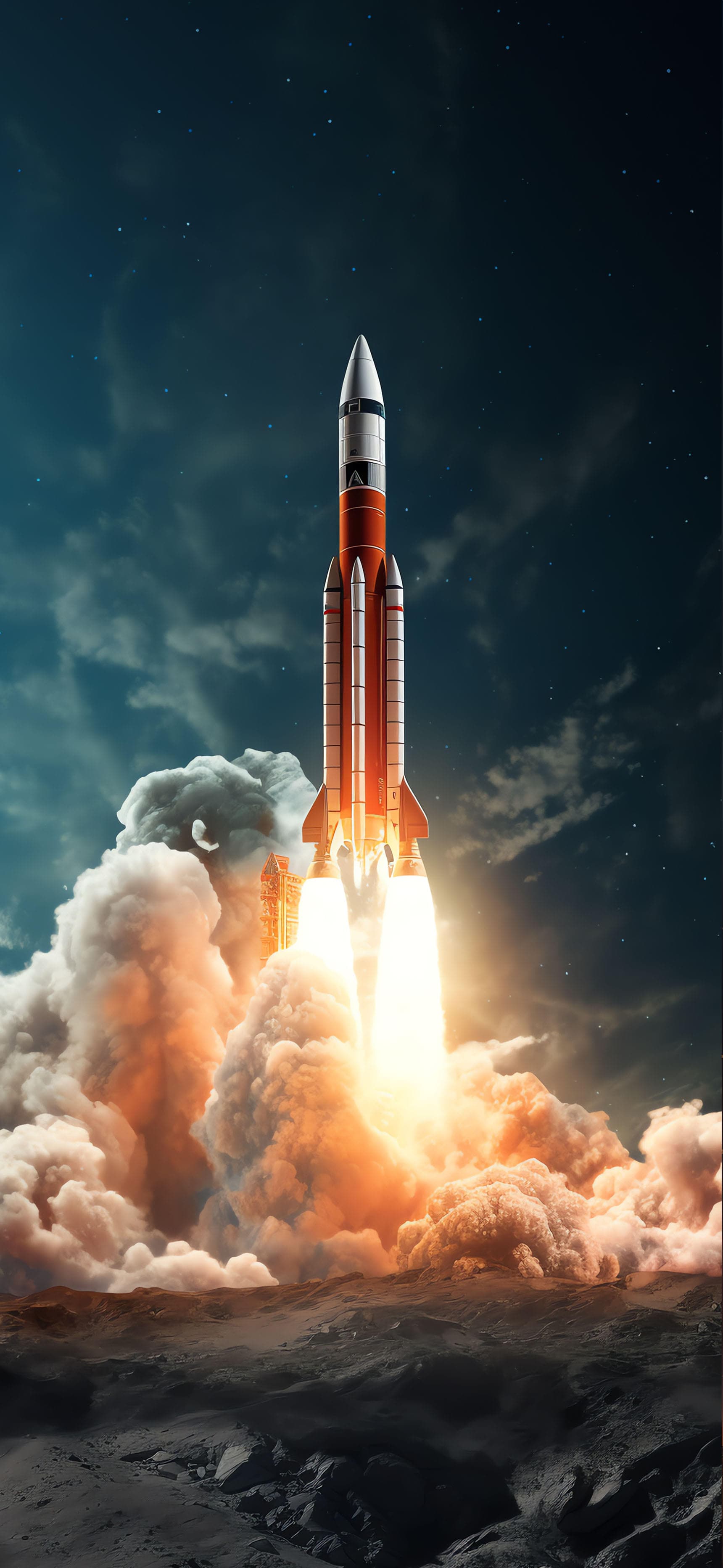 Rocket Cloud Burst - Pro phone wallpaper