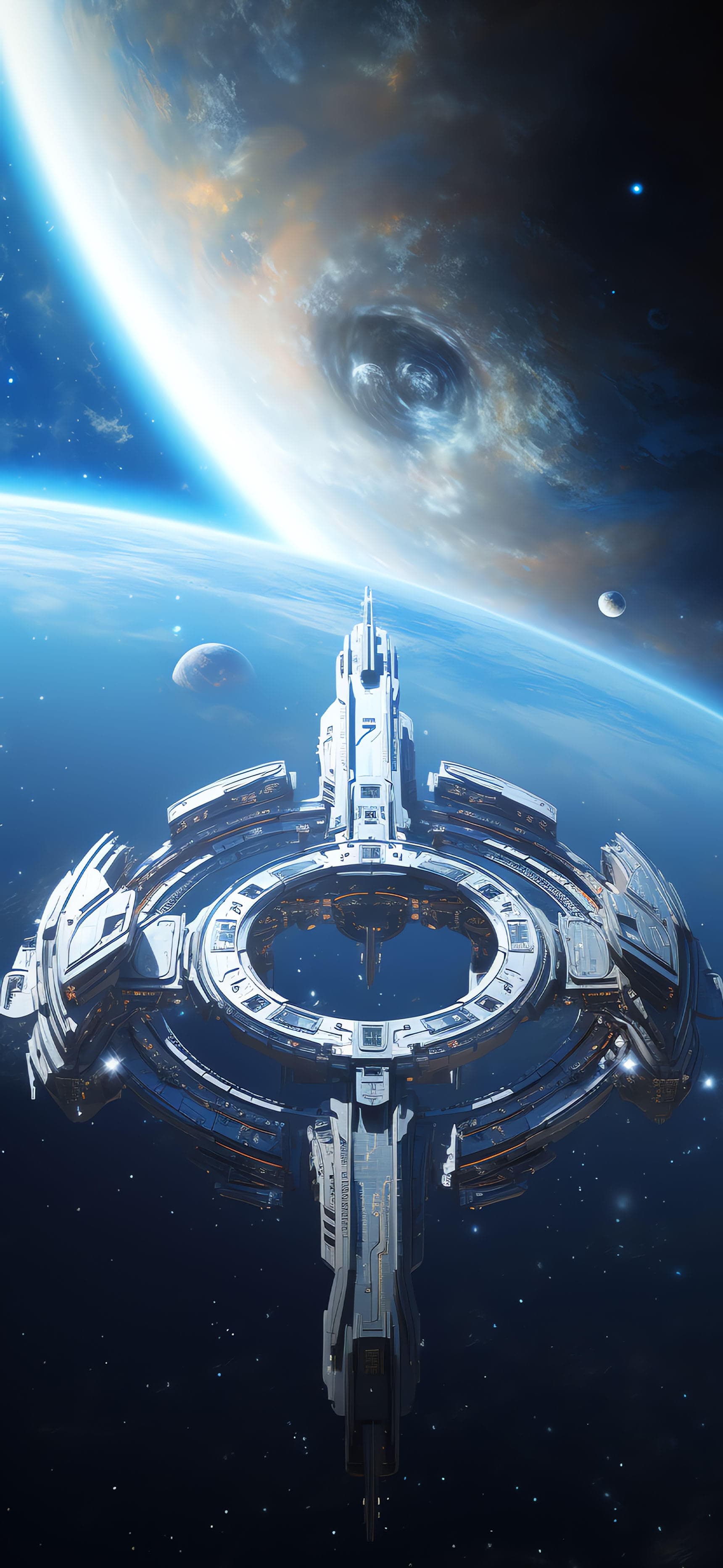 Orbital Space Station - Pro phone wallpaper