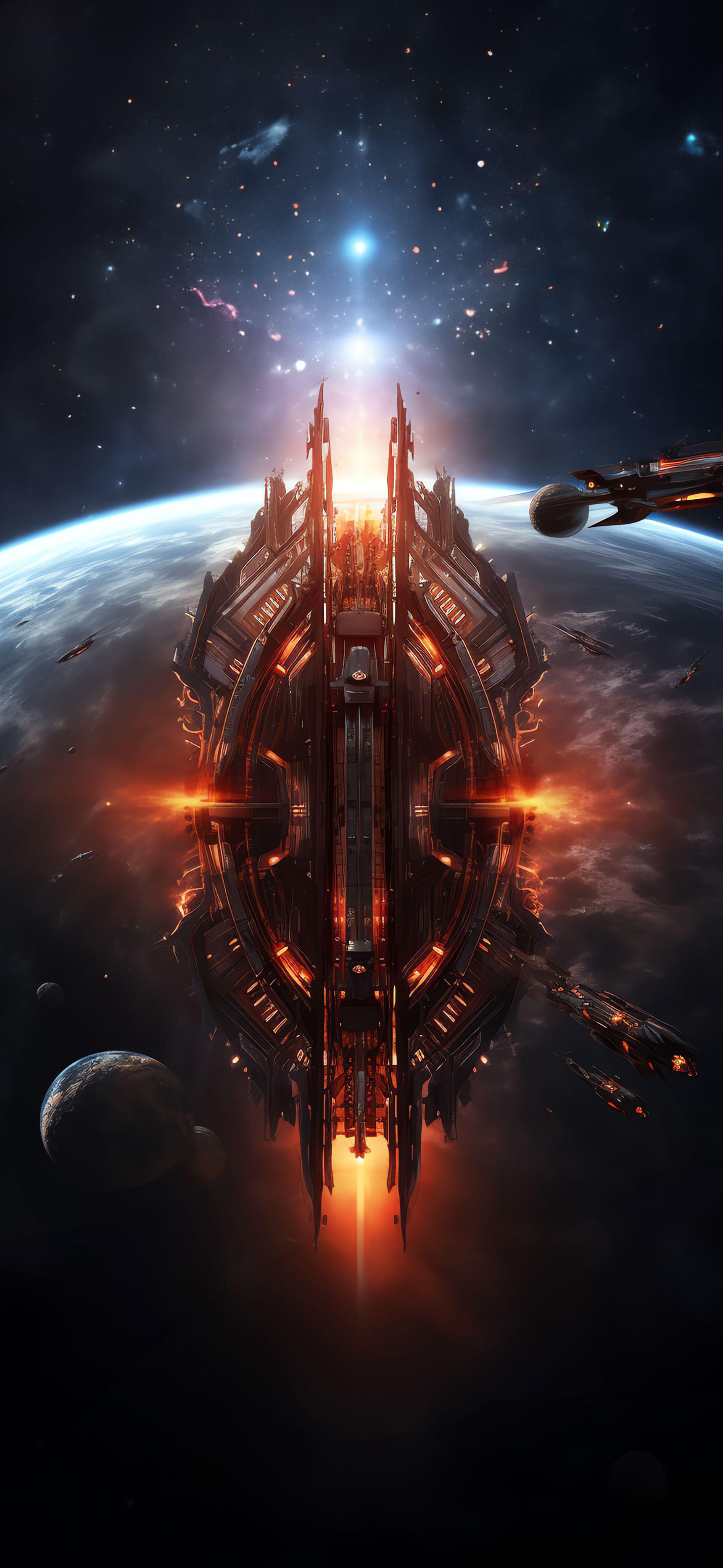Cosmic Space Station - Pro phone wallpaper