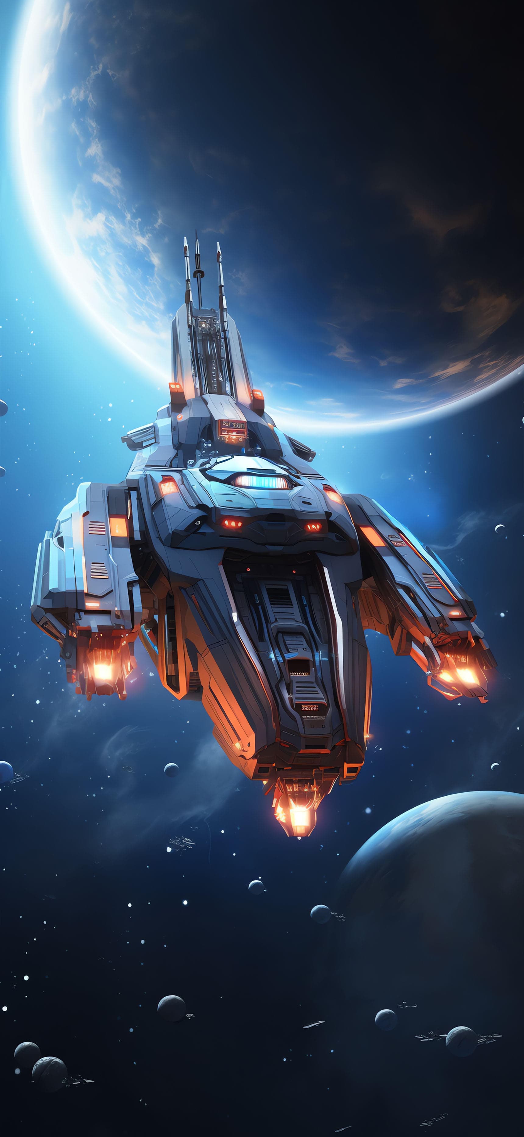 Starship Orbit - Pro phone wallpaper