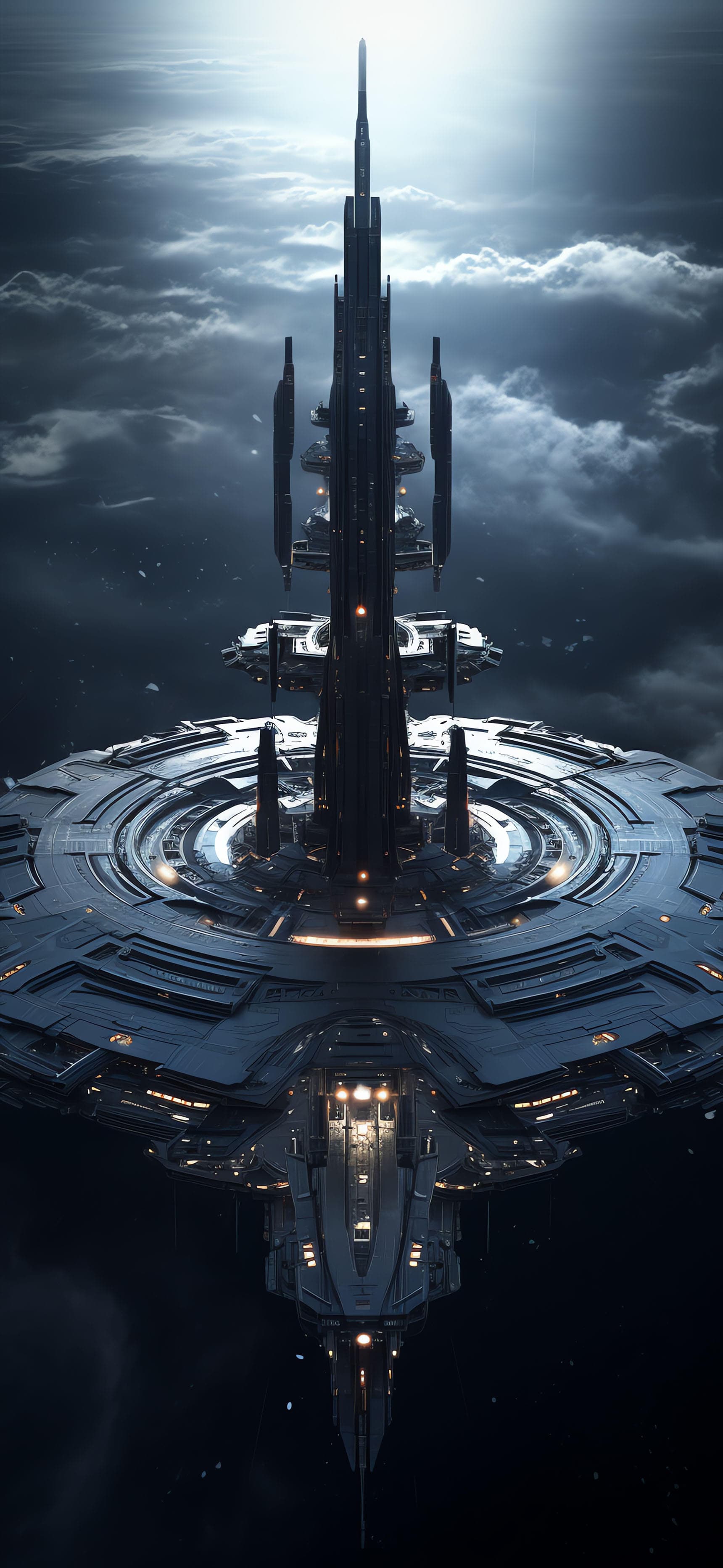 Cloudy Outpost - Pro phone wallpaper