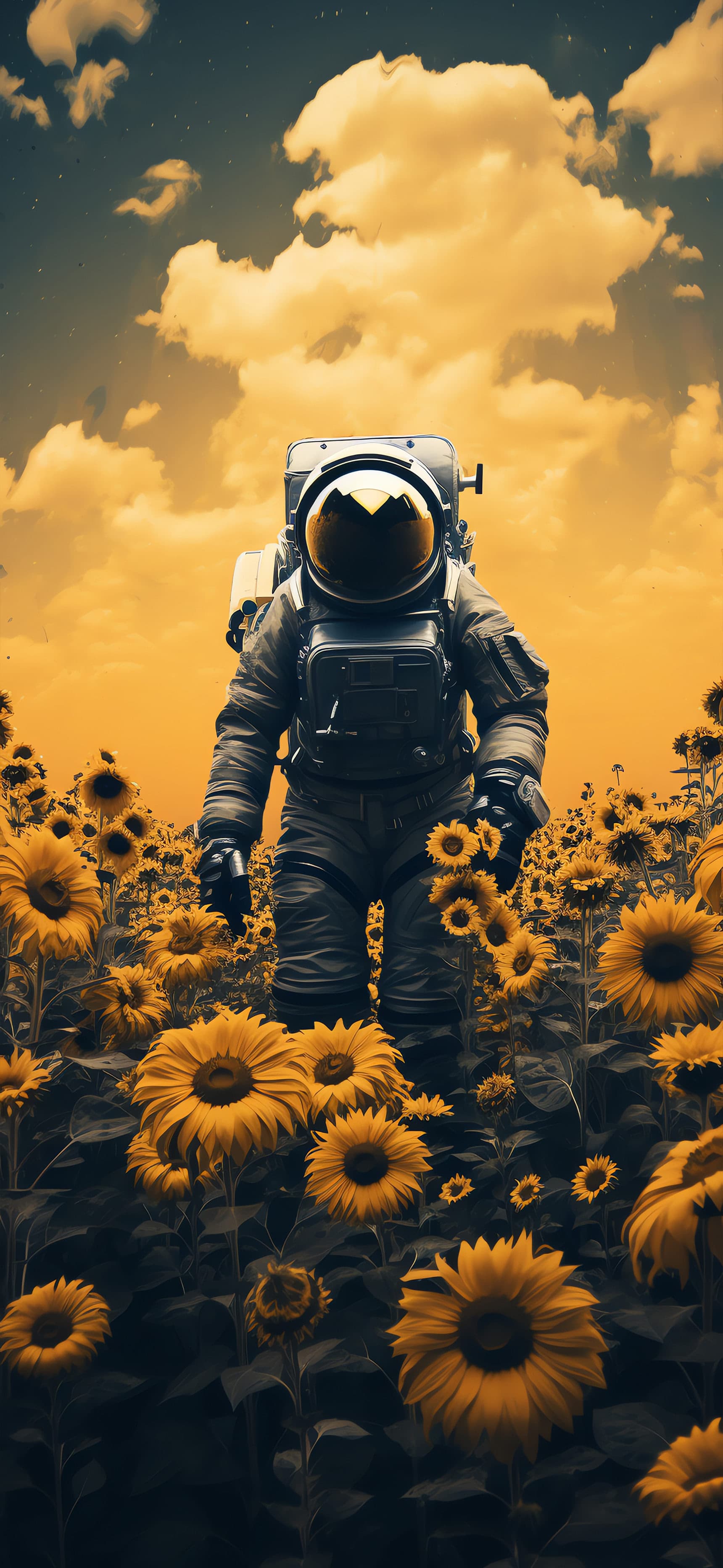Sunflower Space Explorer - Pro phone wallpaper