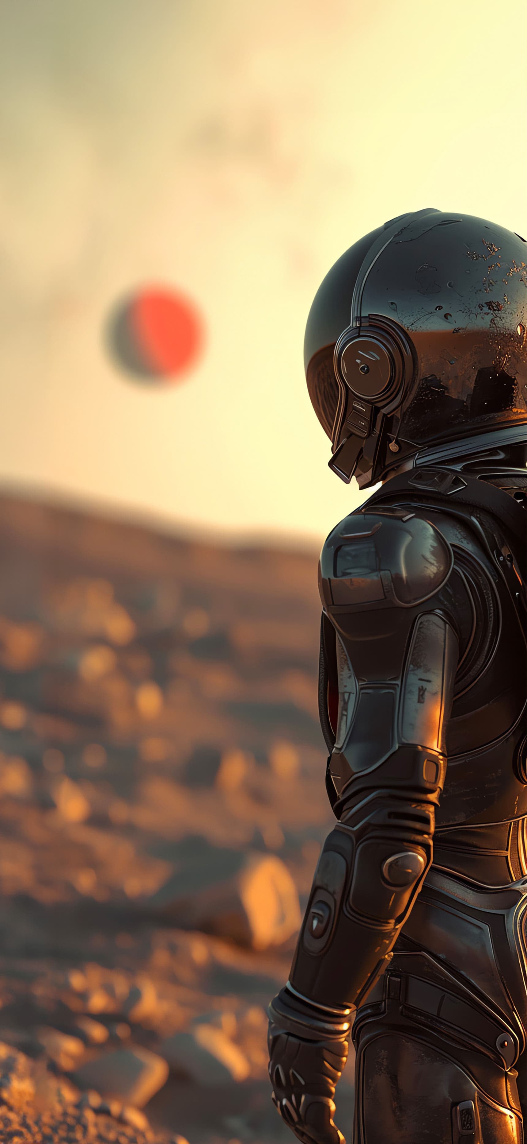Astronaut Distant Planet - Pro phone wallpaper