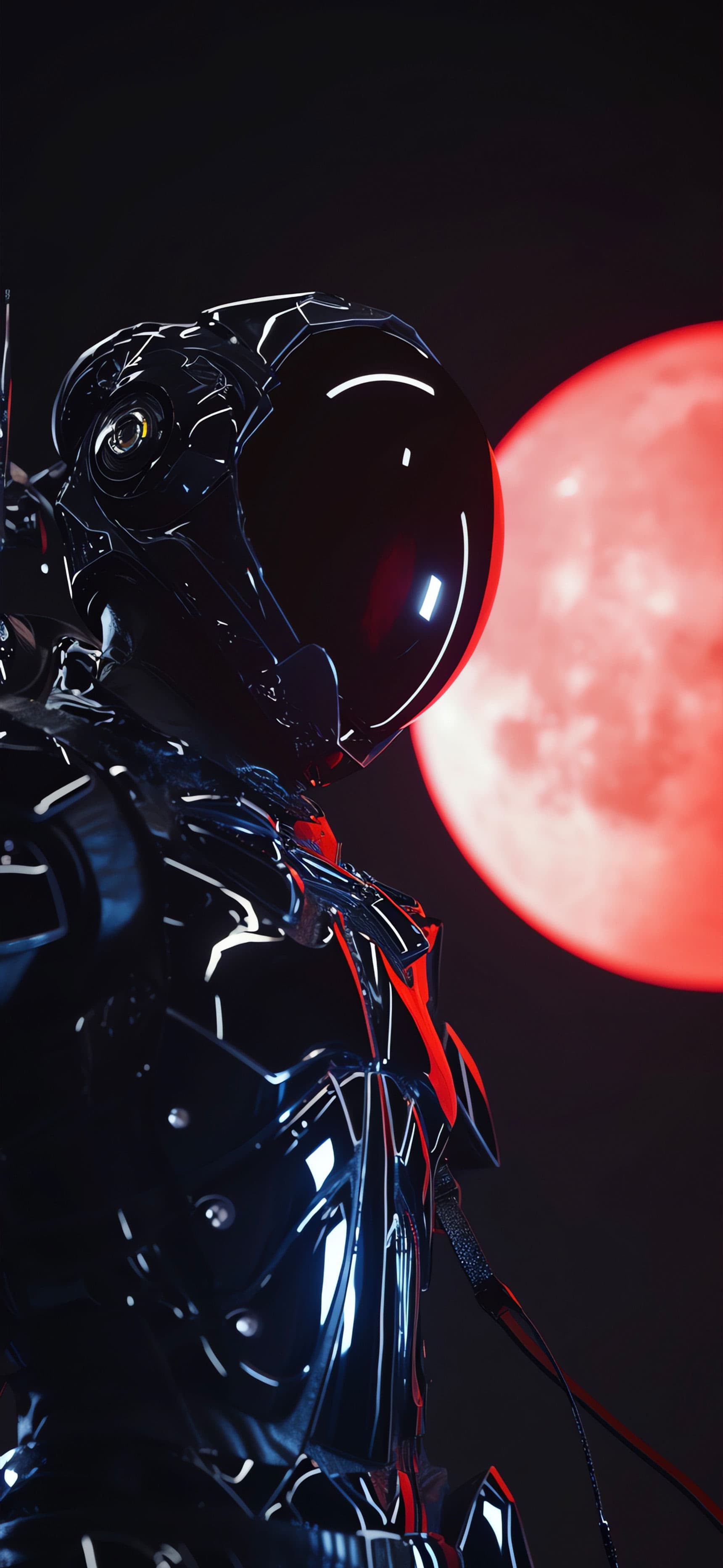 Crimson Lunar Guard - Pro phone wallpaper
