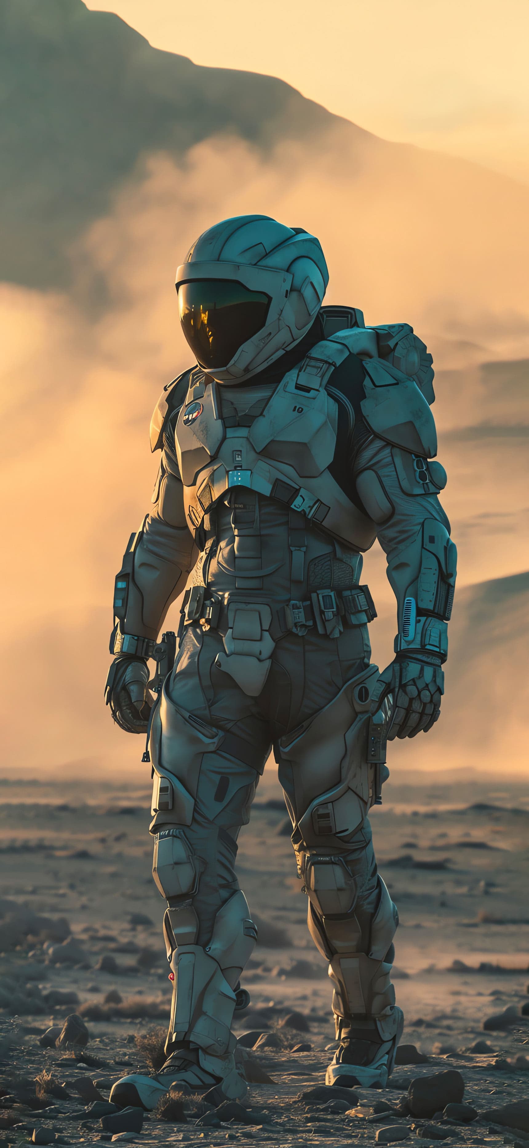 Astronaut Desert Stroll - Pro phone wallpaper