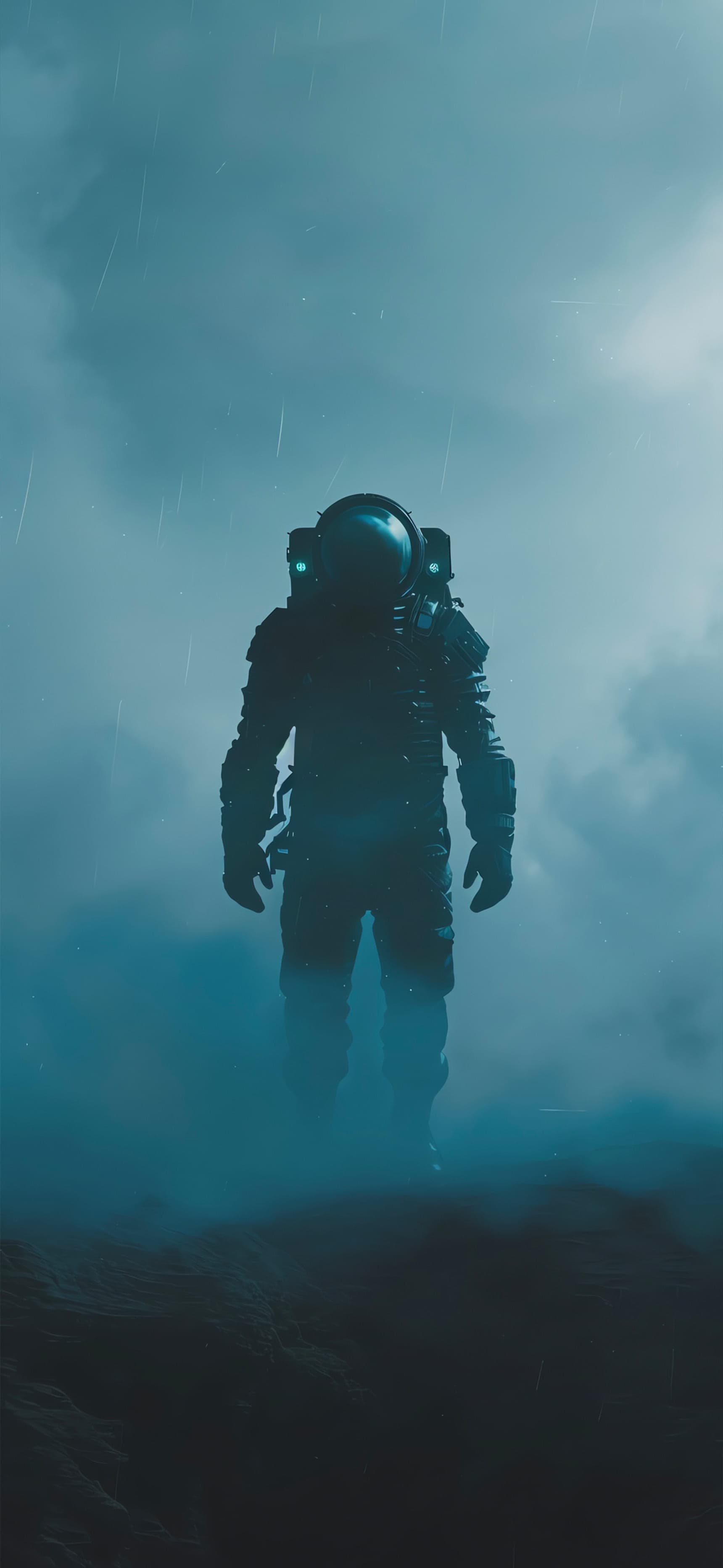 Astronaut Foggy Silhouette - Pro phone wallpaper