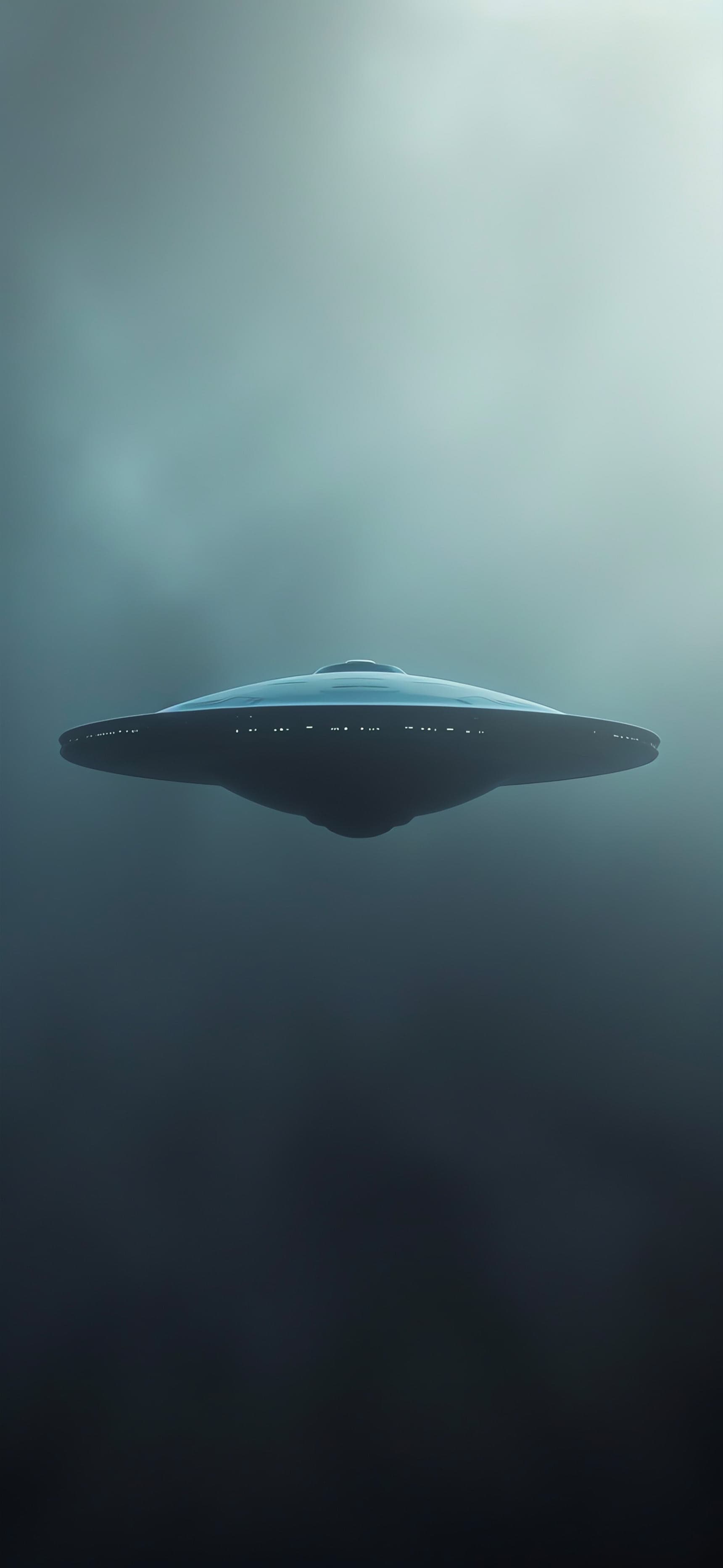 Ethereal Flying Saucer - Pro phone wallpaper