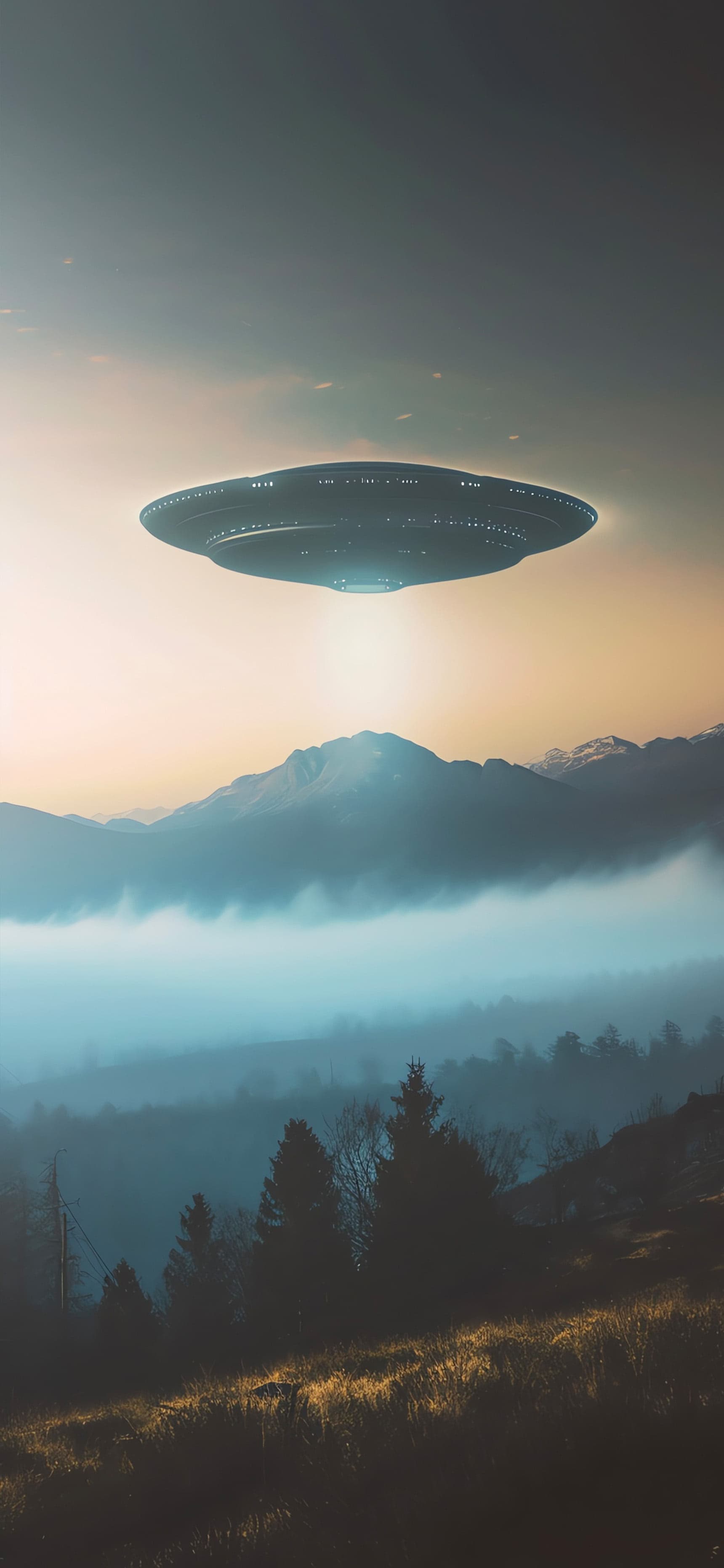 UFO Mountain Vista - Pro phone wallpaper