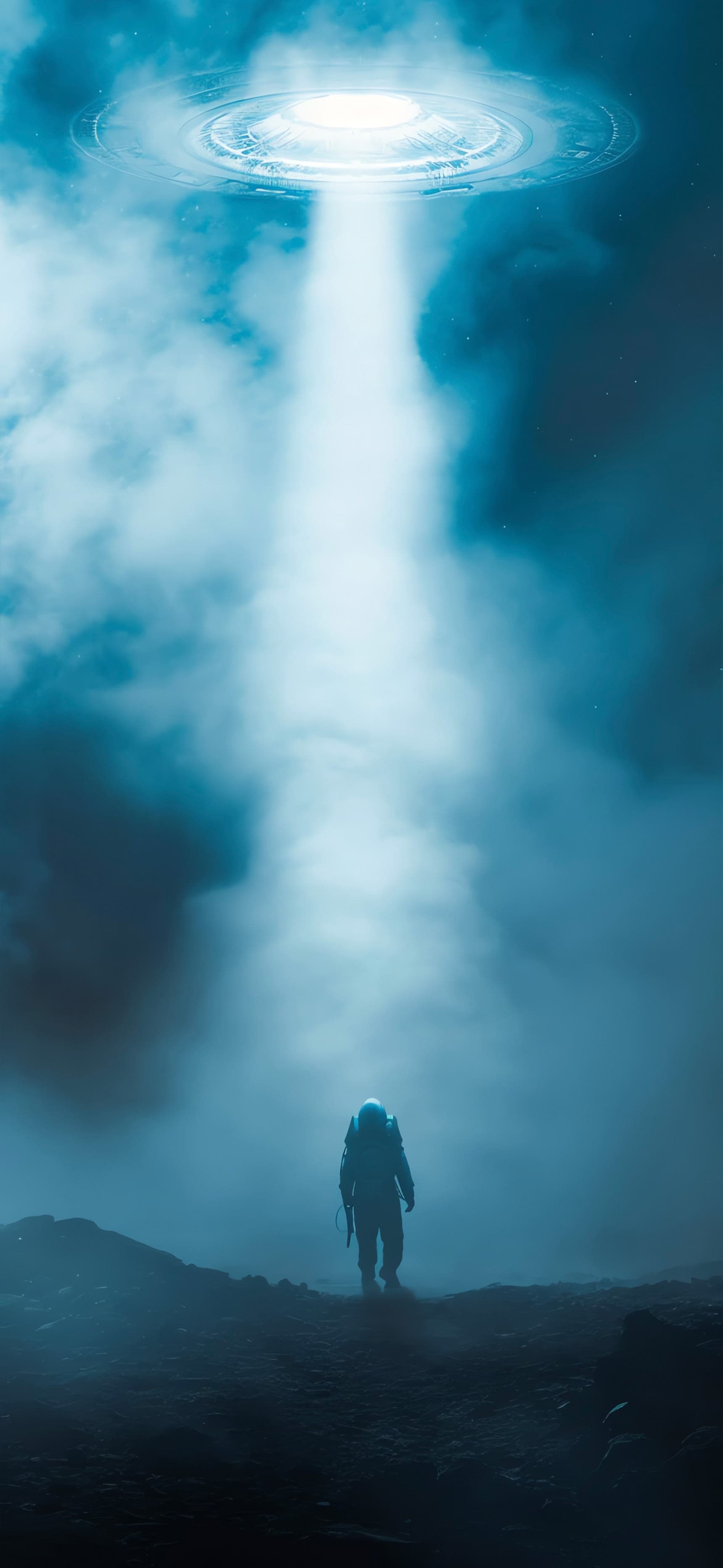 Alien Beam Encounter - Pro phone wallpaper