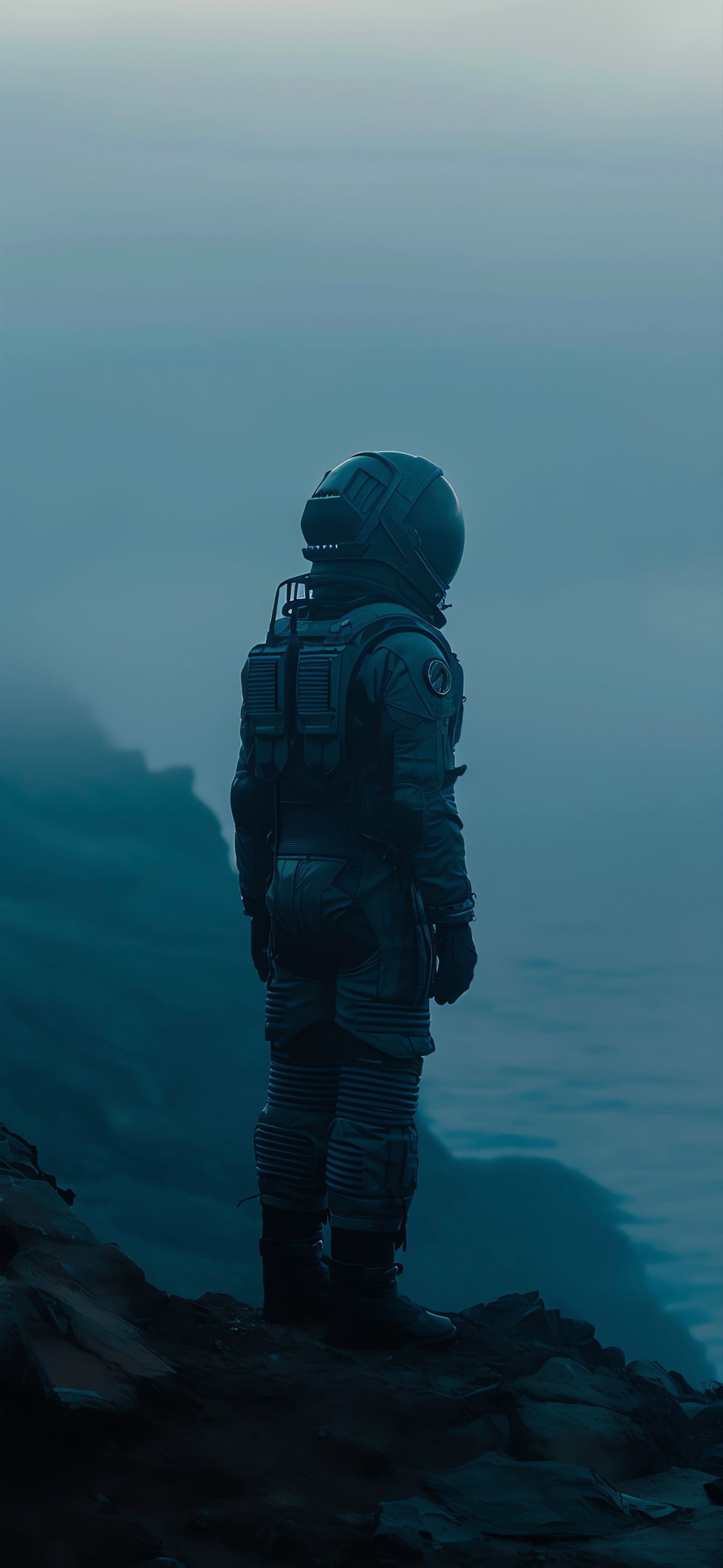 Astronaut Cliff View - Pro phone wallpaper