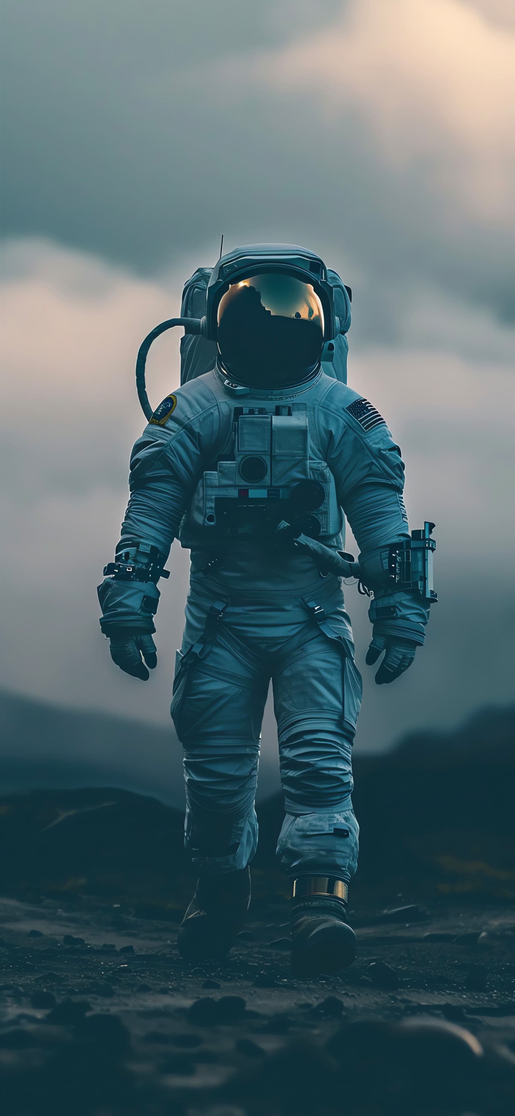 Astronaut Moody Stroll - Pro phone wallpaper