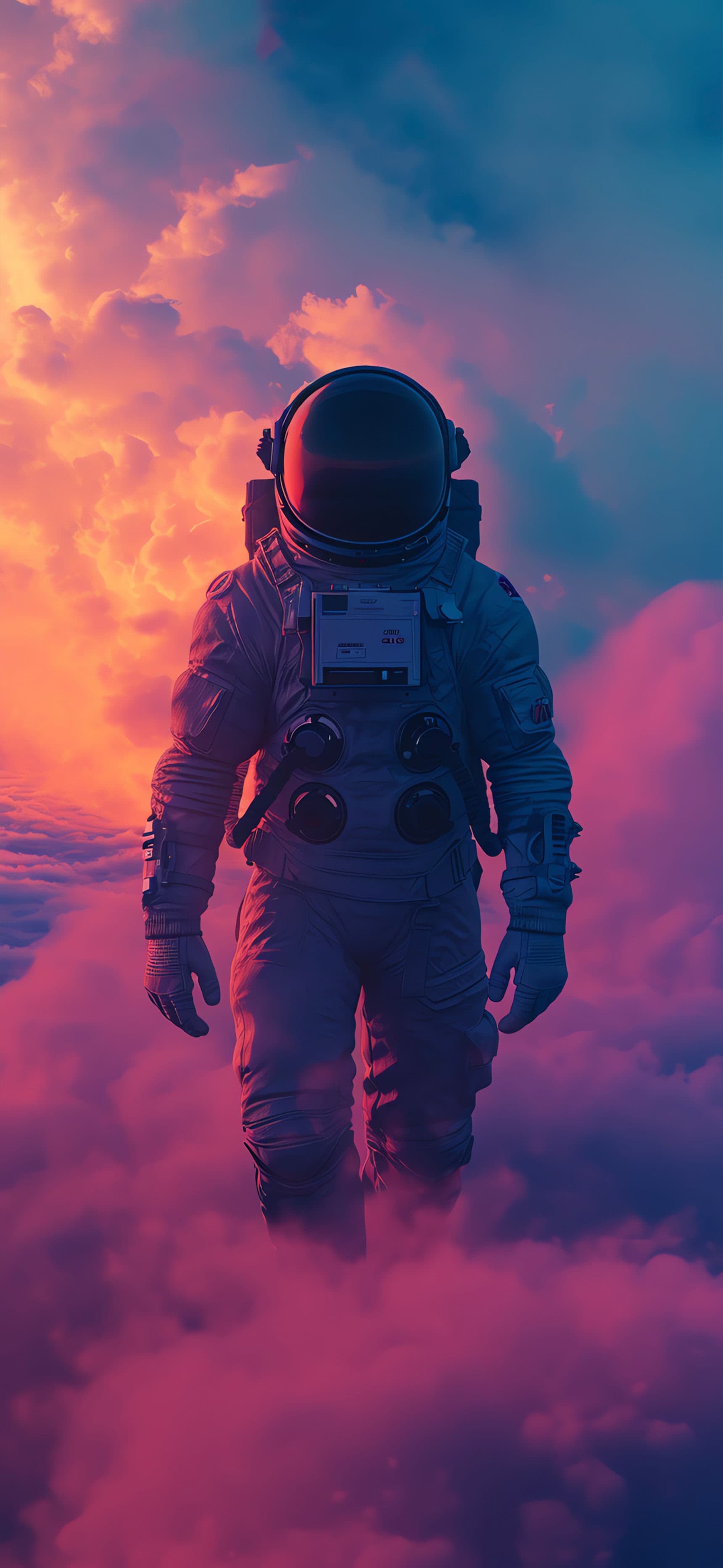 Astronaut Cloud Walk - Pro phone wallpaper