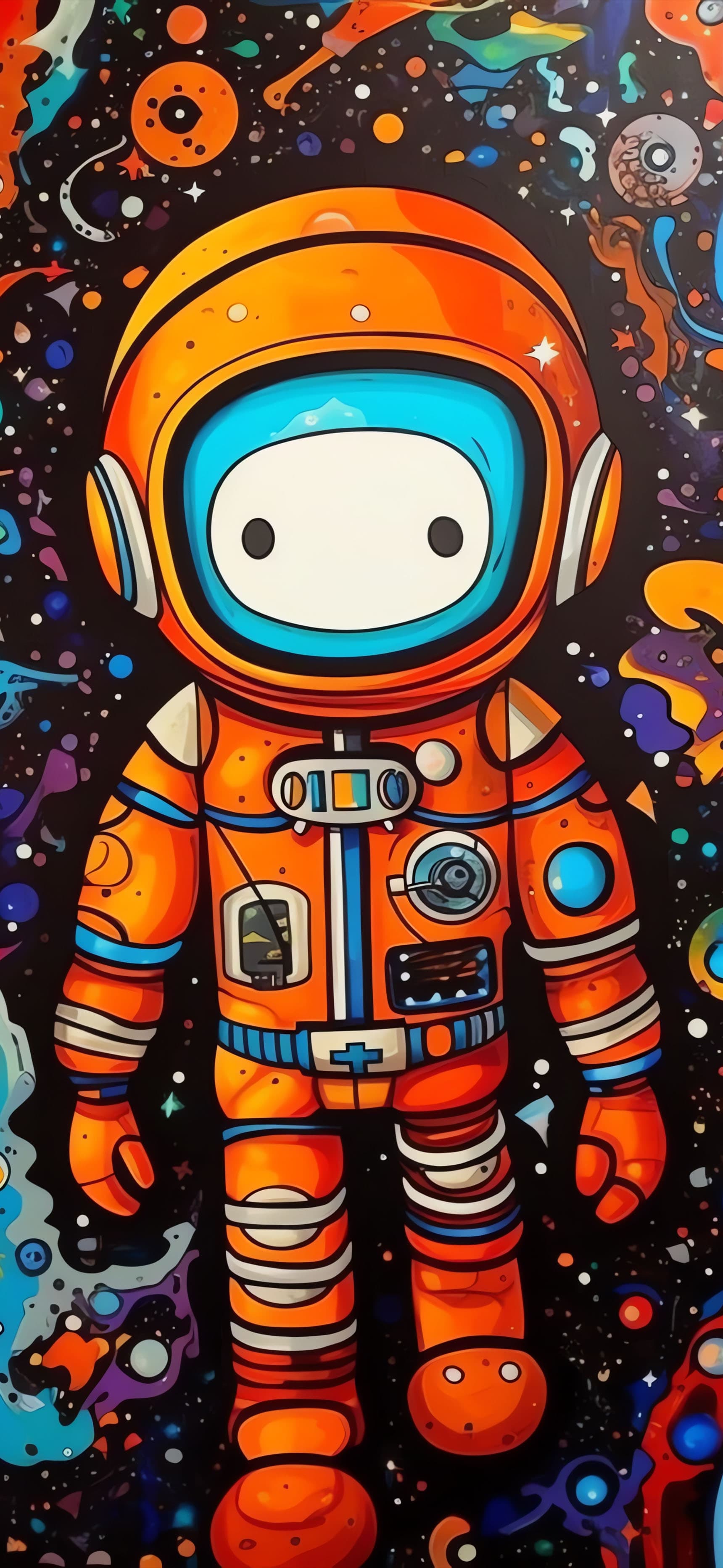 Cartoon Astronaut - Pro phone wallpaper