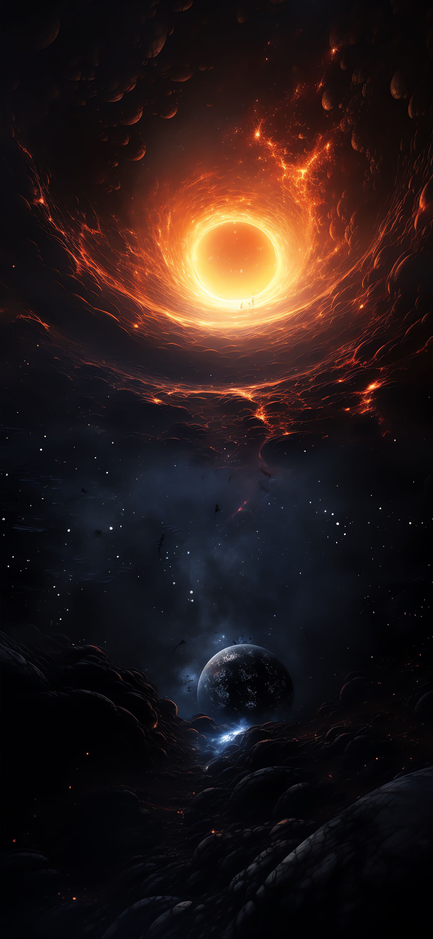 Fiery Cosmos - Pro phone wallpaper