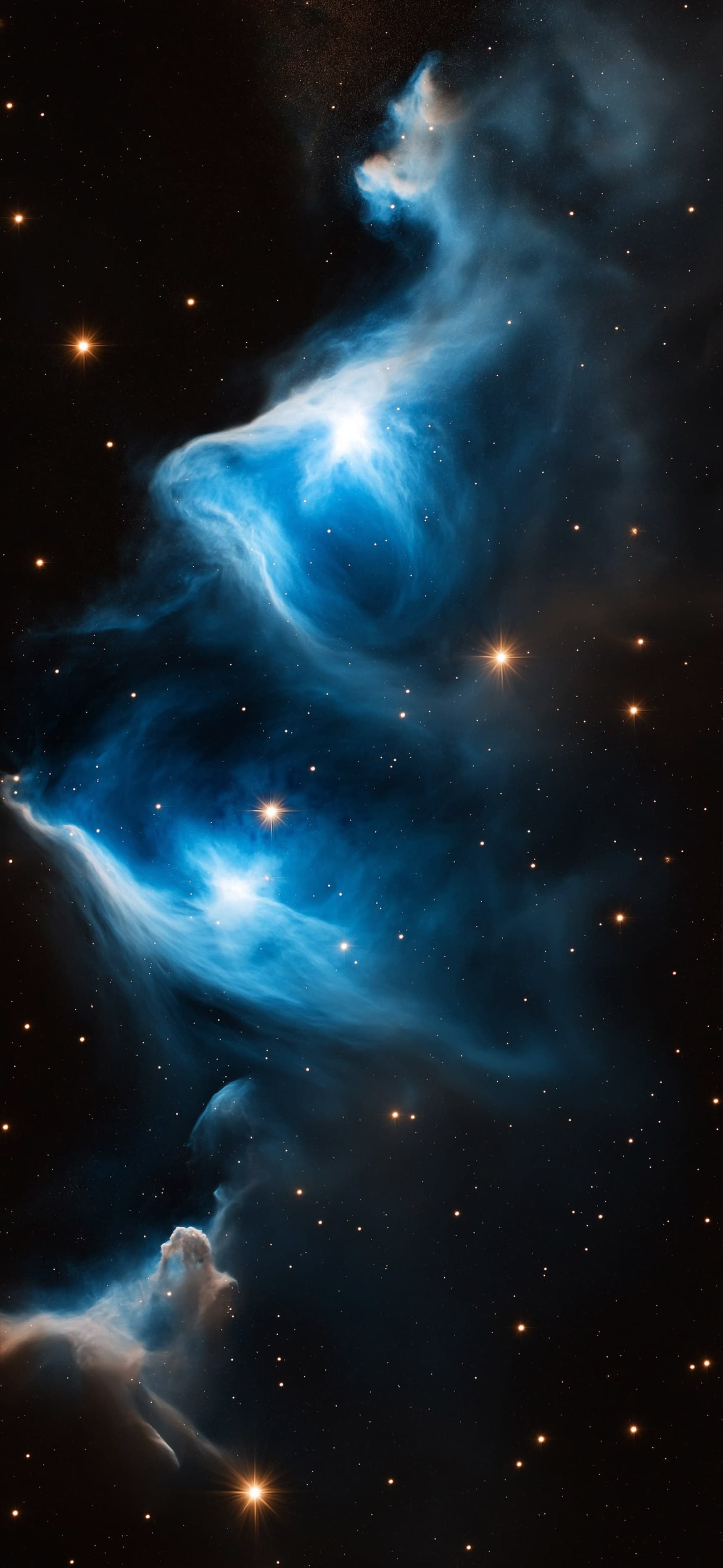 Blue Cosmic Clouds - Pro phone wallpaper