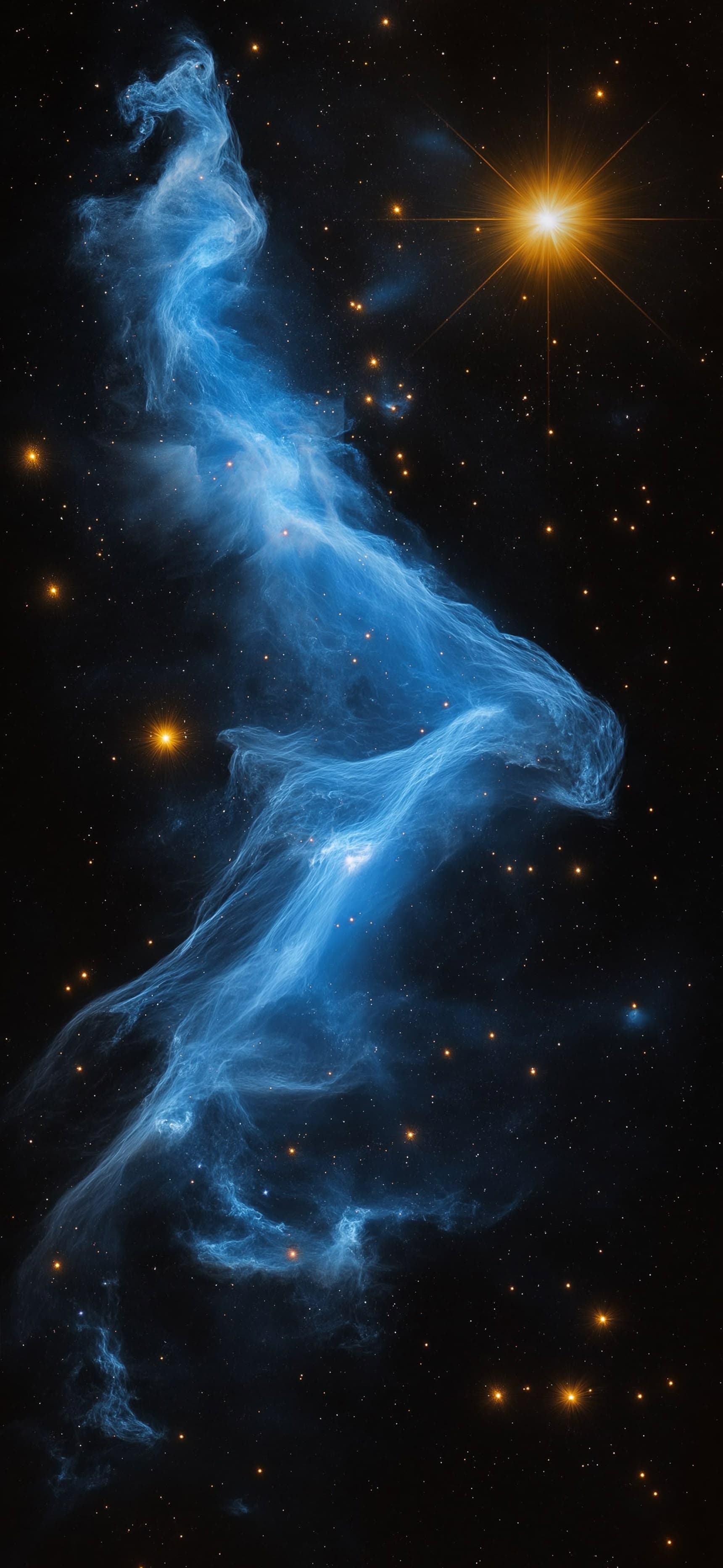 Blue Cosmic Nebula - Pro phone wallpaper