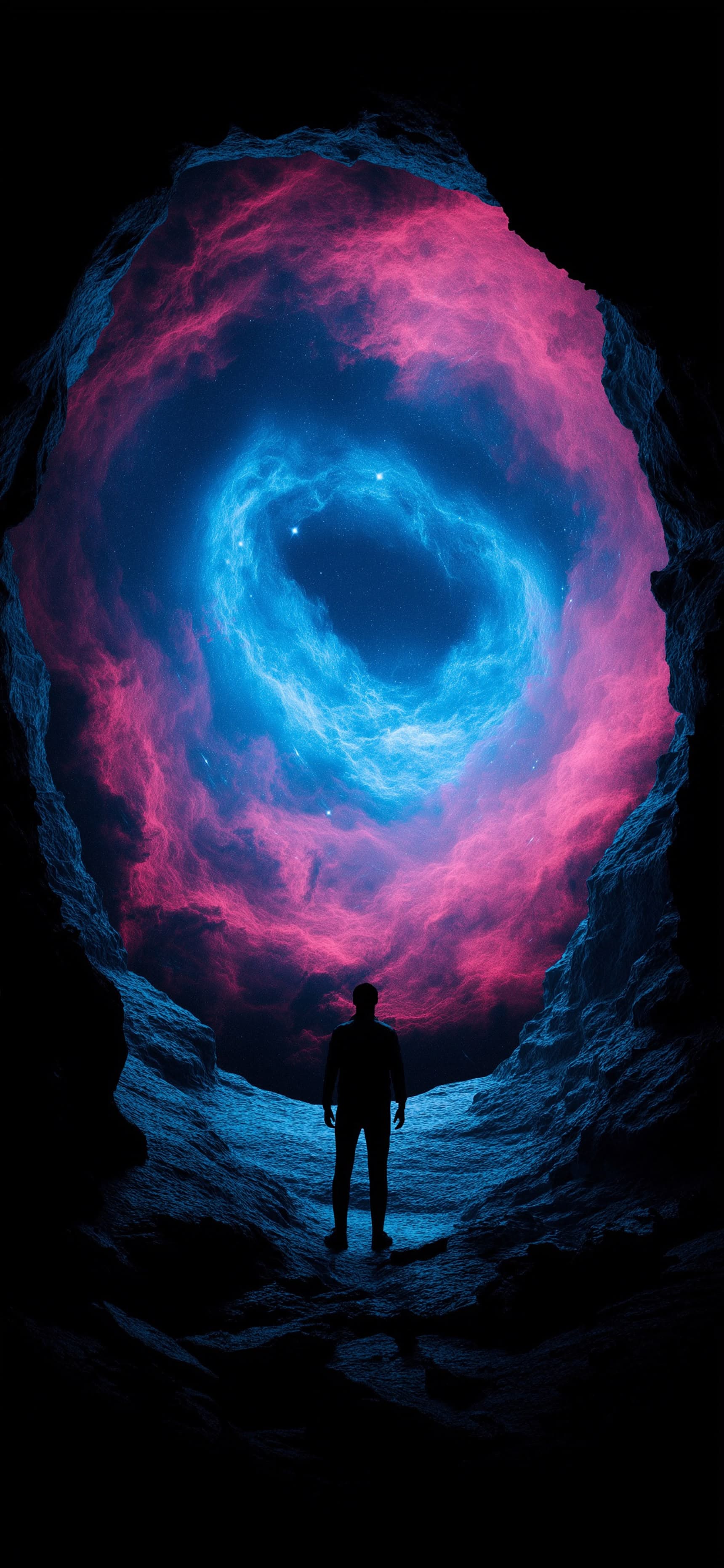 Cosmic Cave Gaze - Pro phone wallpaper