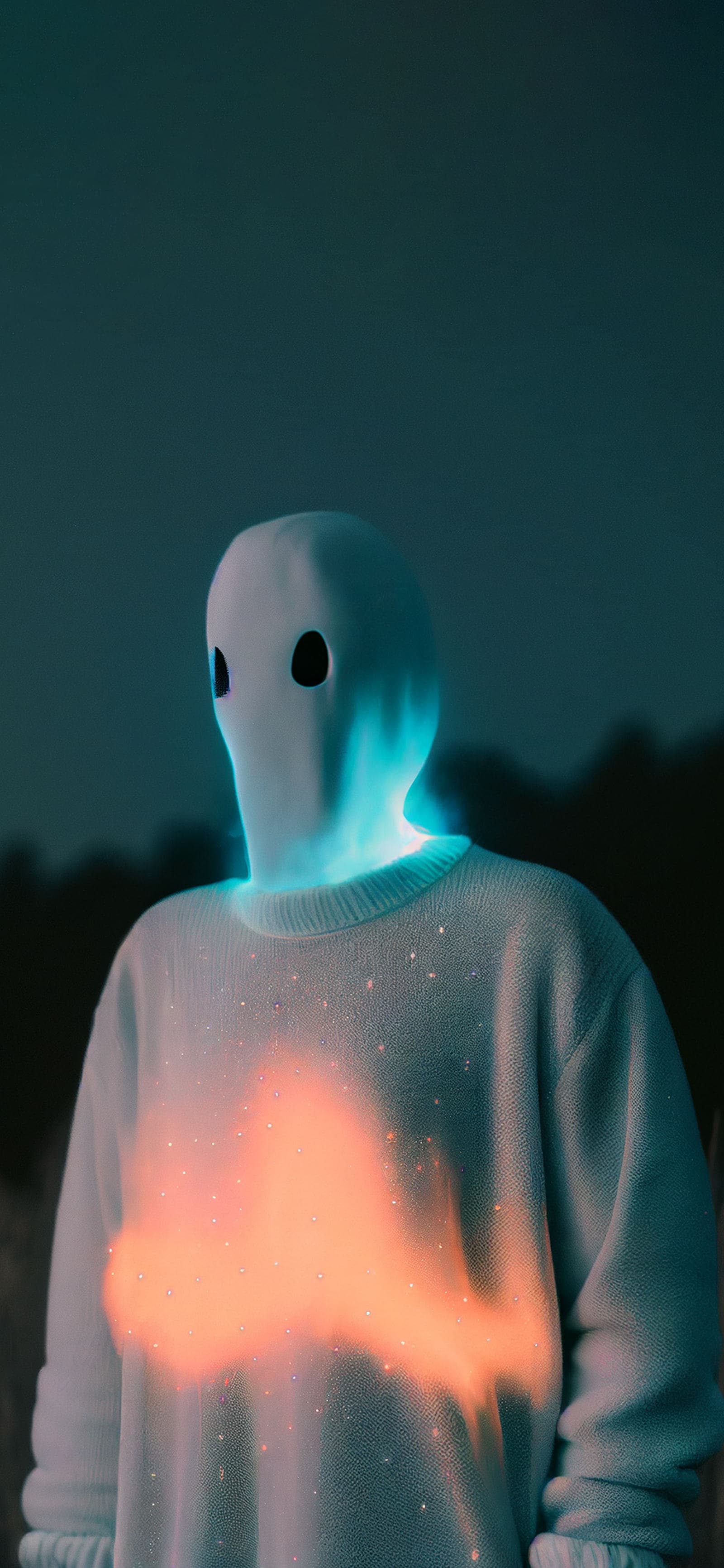 Ethereal Glowing Figure - Pro phone wallpaper