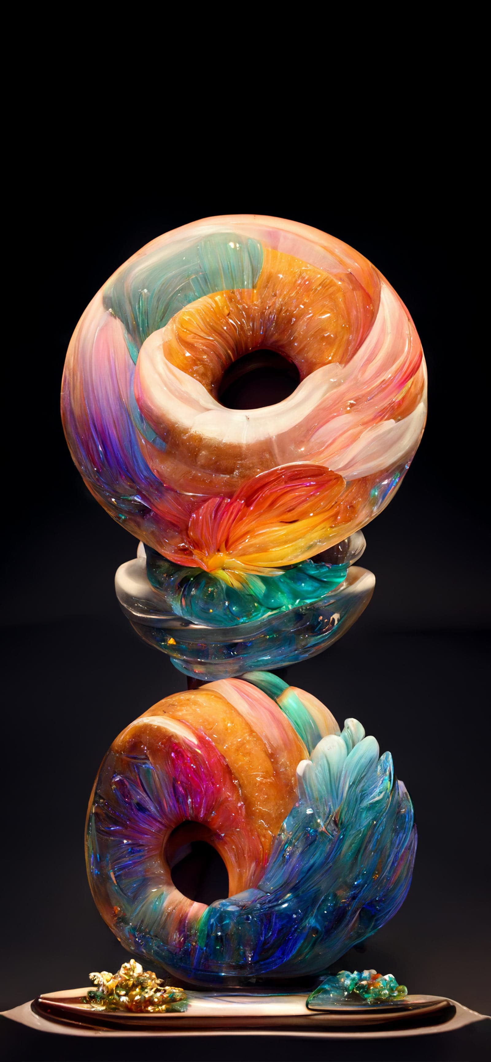 Colorful Donut Stack - Pro phone wallpaper