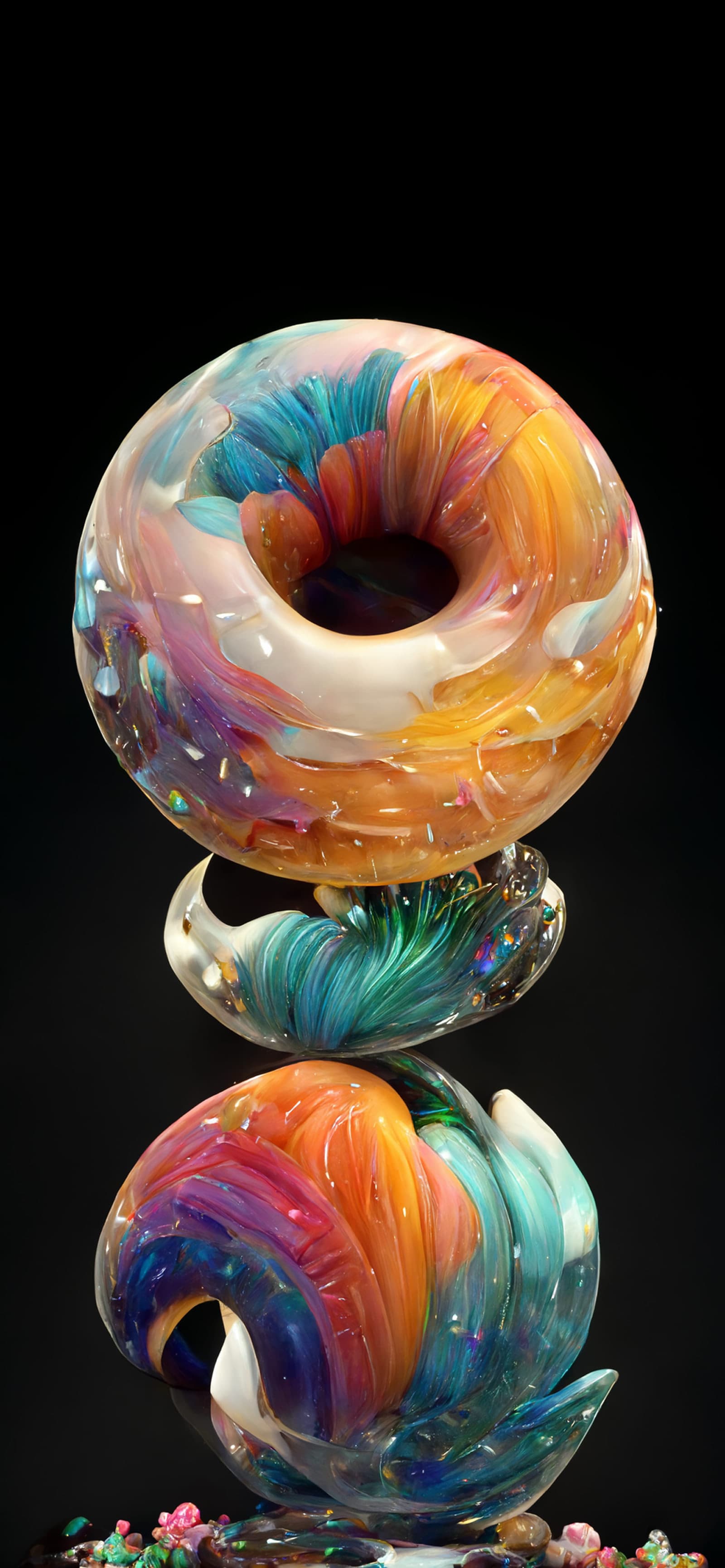 Abstract Donut Sculpture - Pro phone wallpaper